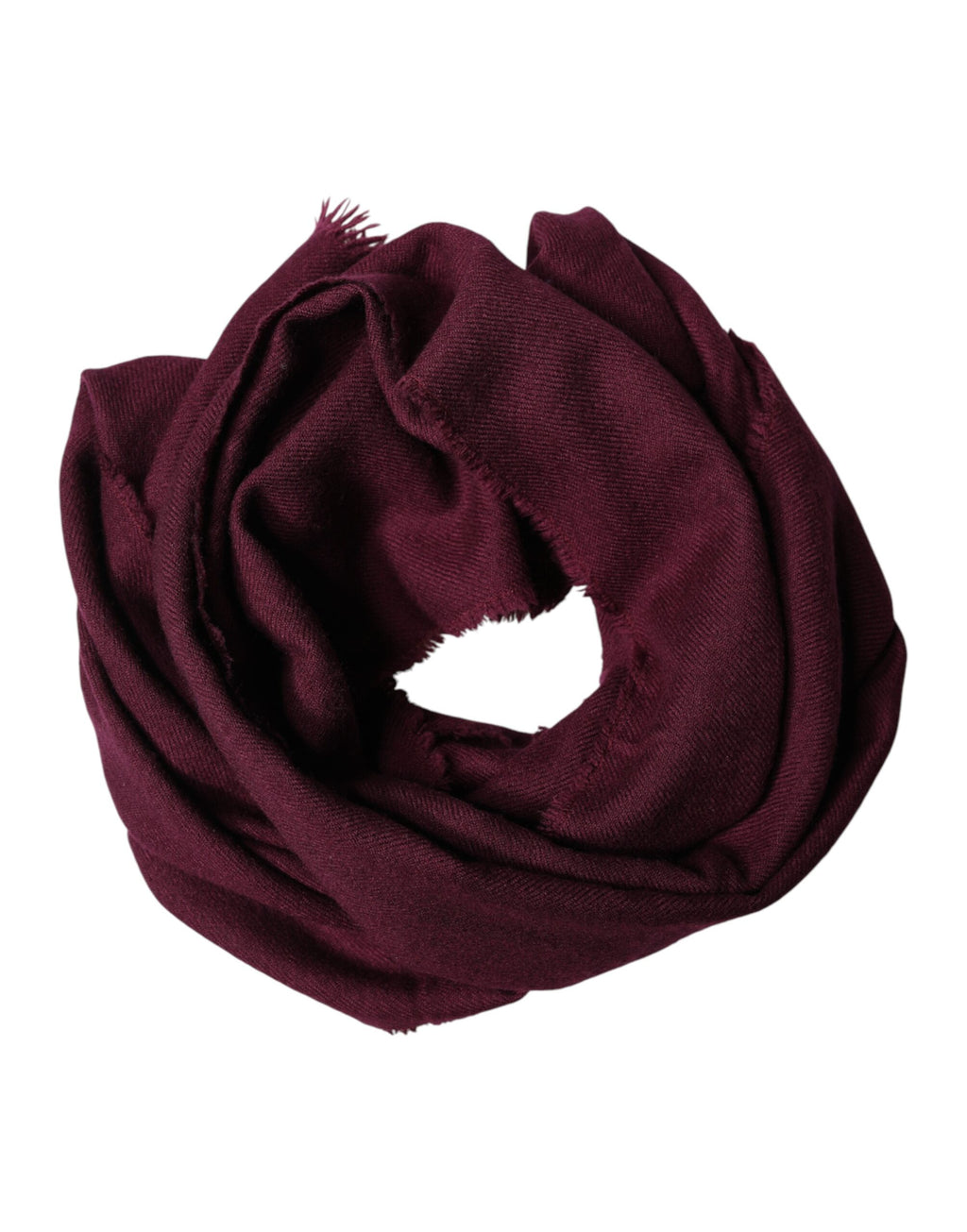 Écharpe/Châle en Cachemire Bordeaux avec Franges Dolce & Gabbana