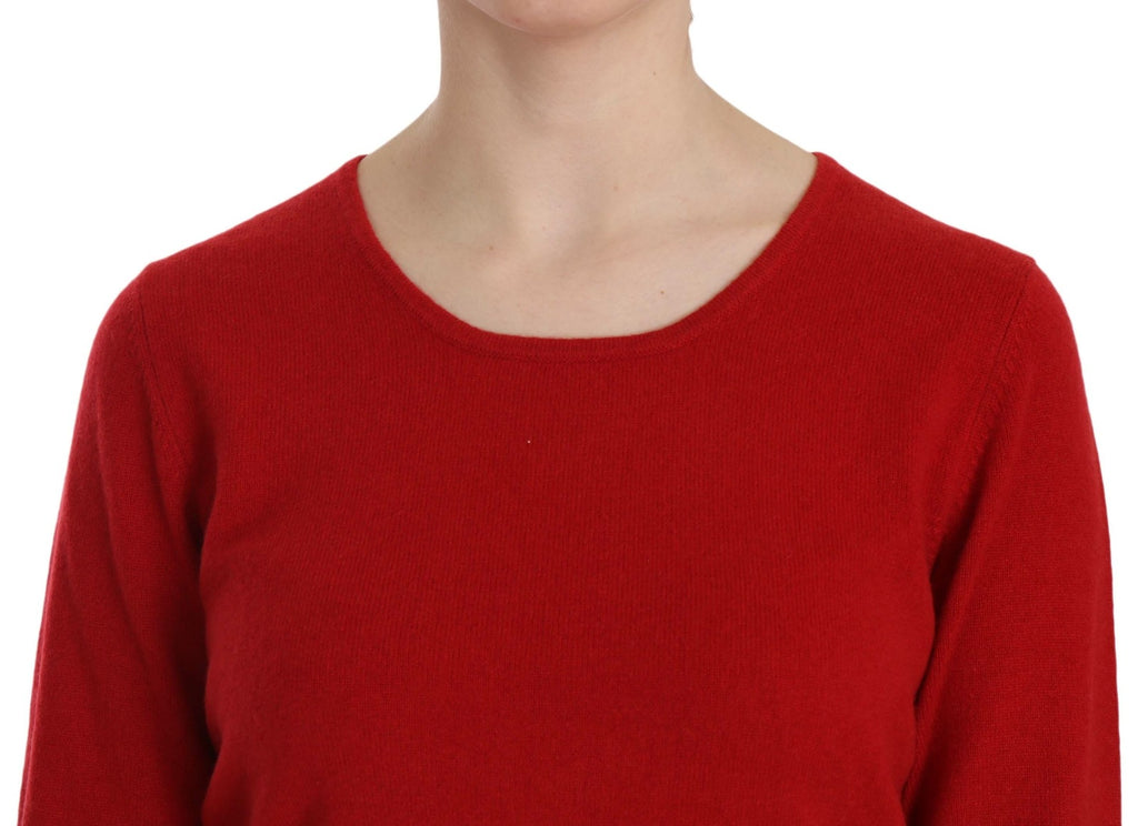 MILA SCHÖN Pull col rond en cachemire rouge