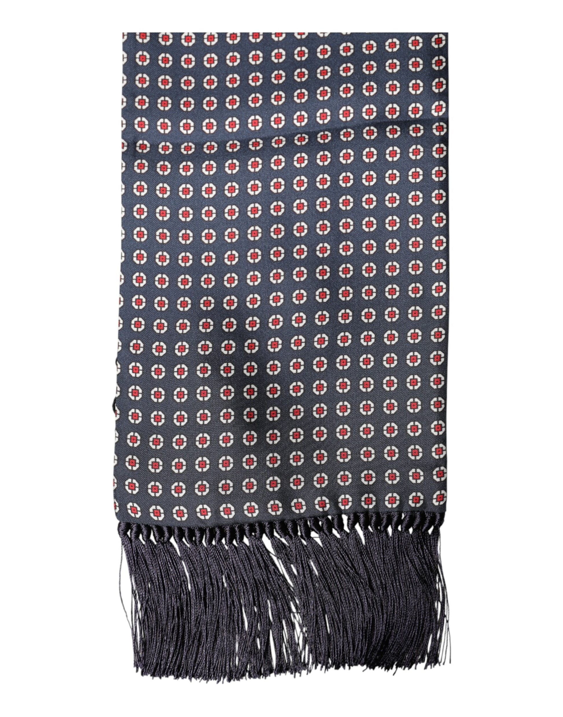 Écharpe-foulard Dolce & Gabbana noire à motifs et franges