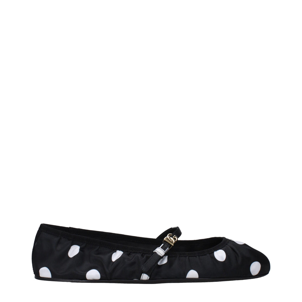 Ballerines en tissu noir Dolce & Gabbana