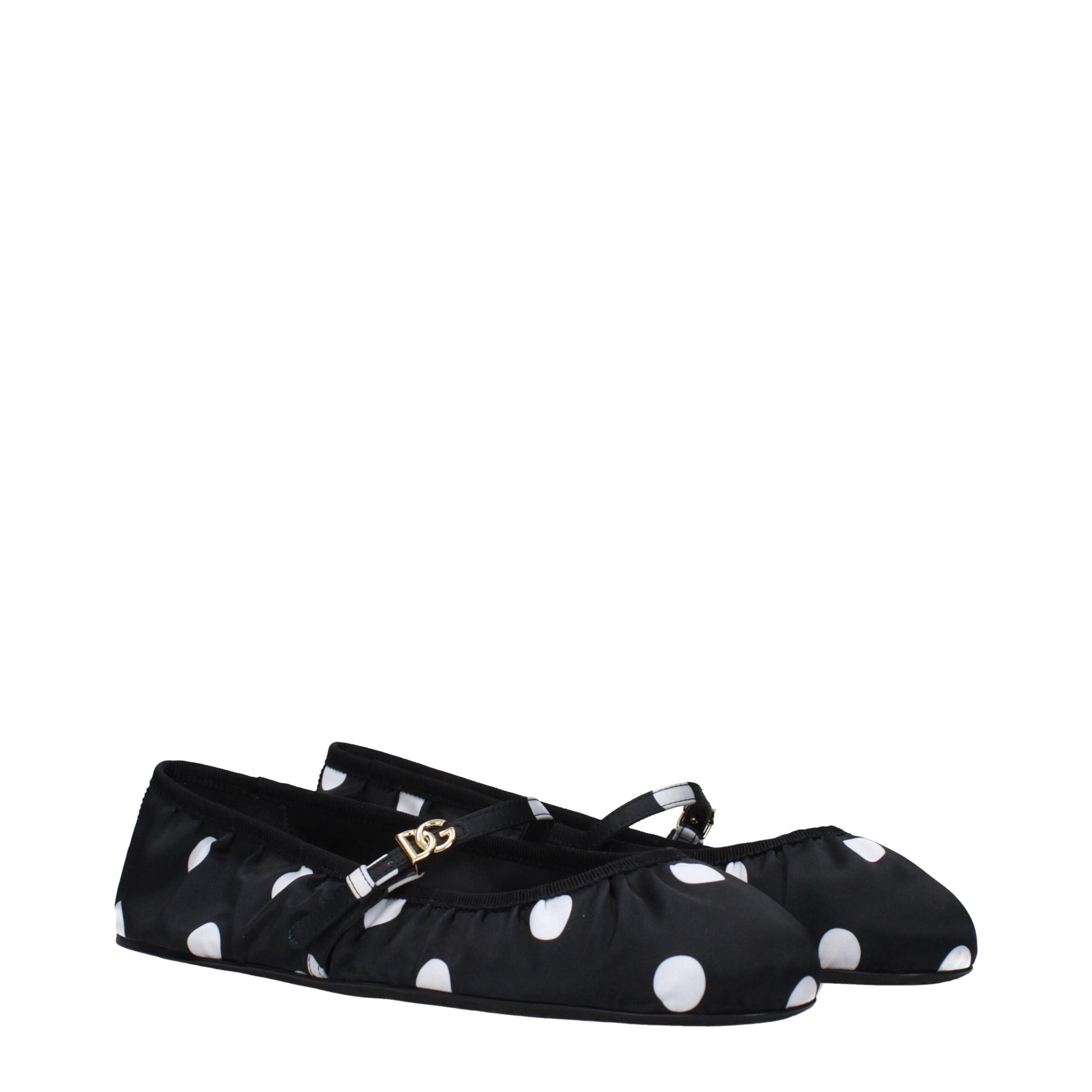 Ballerines en tissu noir Dolce & Gabbana