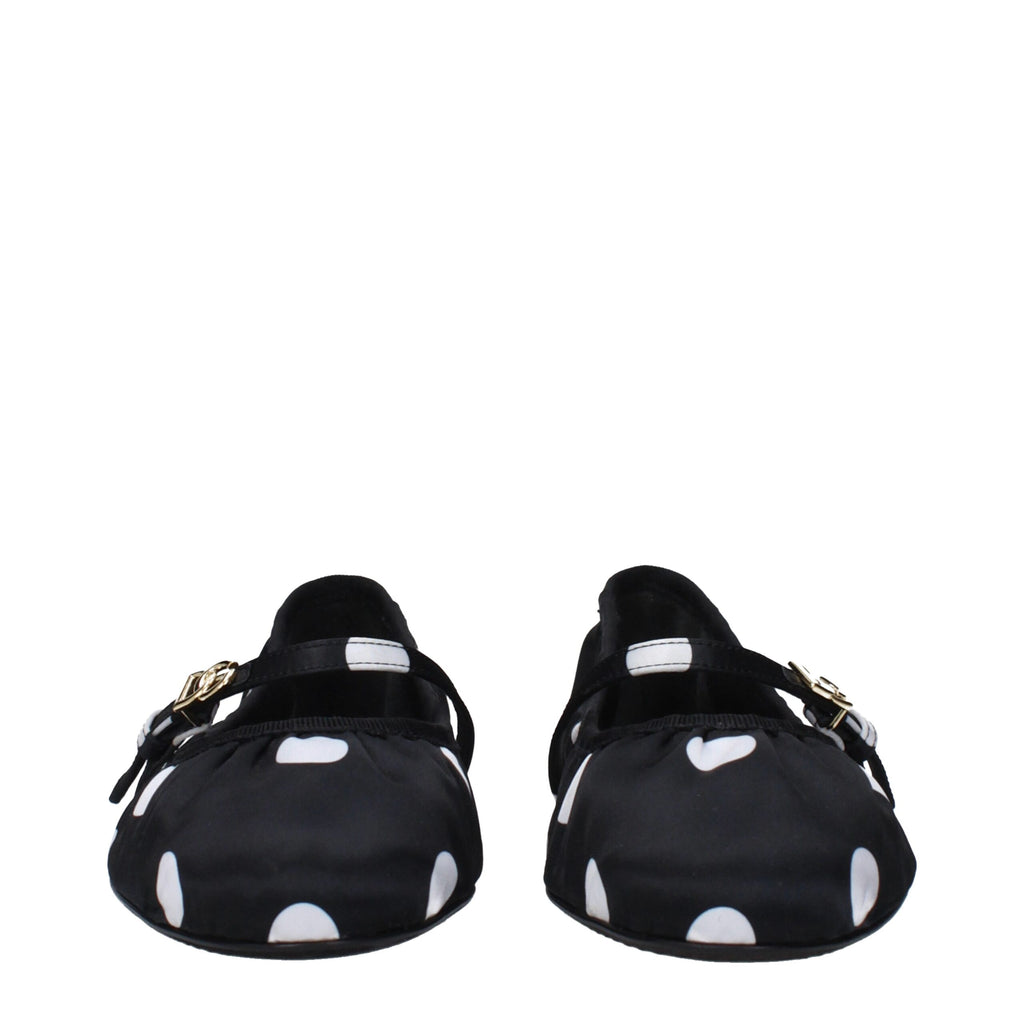 Ballerines en tissu noir Dolce & Gabbana