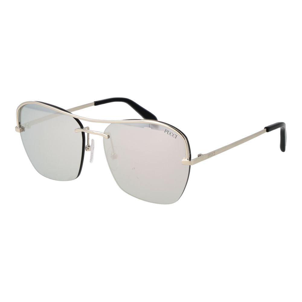 Lunettes de soleil en métal argenté Emilio Pucci