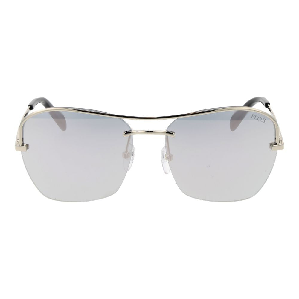 Lunettes de soleil en métal argenté Emilio Pucci