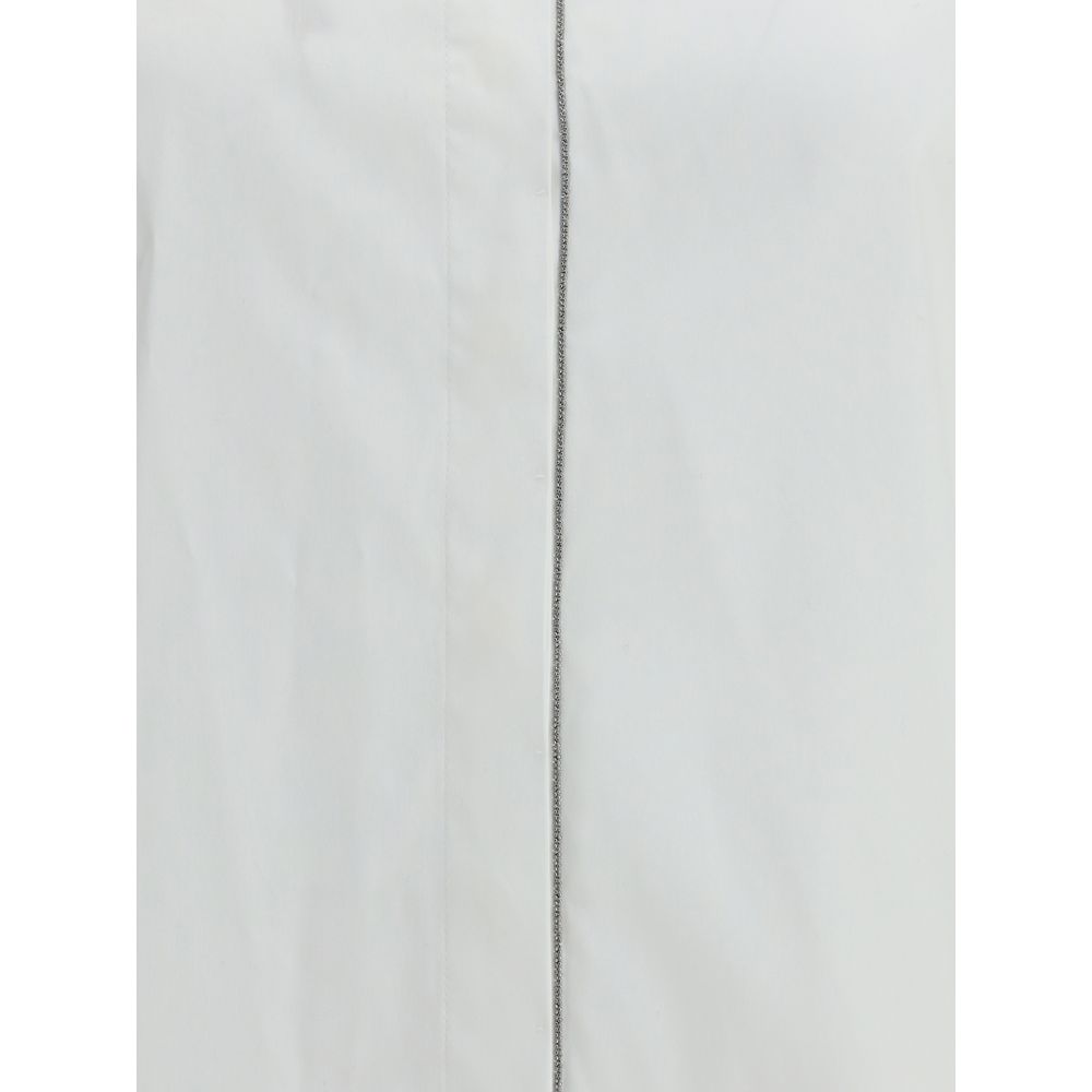 Chemise habillée en coton blanc Brunello Cucinelli