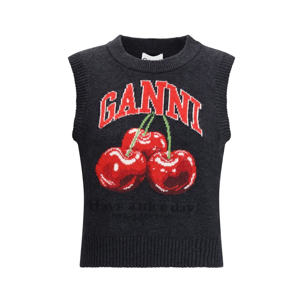 Ganni Pull en laine noire