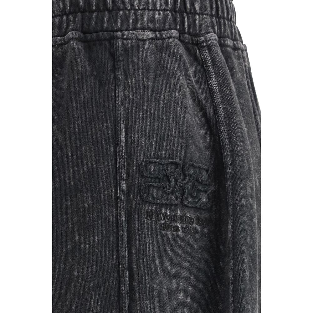 Ganni Black Cotton Casual Pants