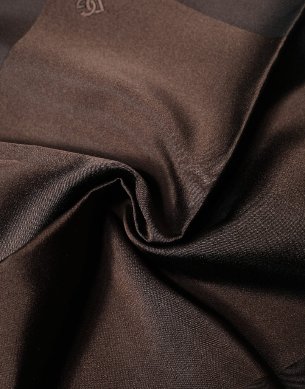 Foulard Carré en Soie Marron à Logo Dolce & Gabbana