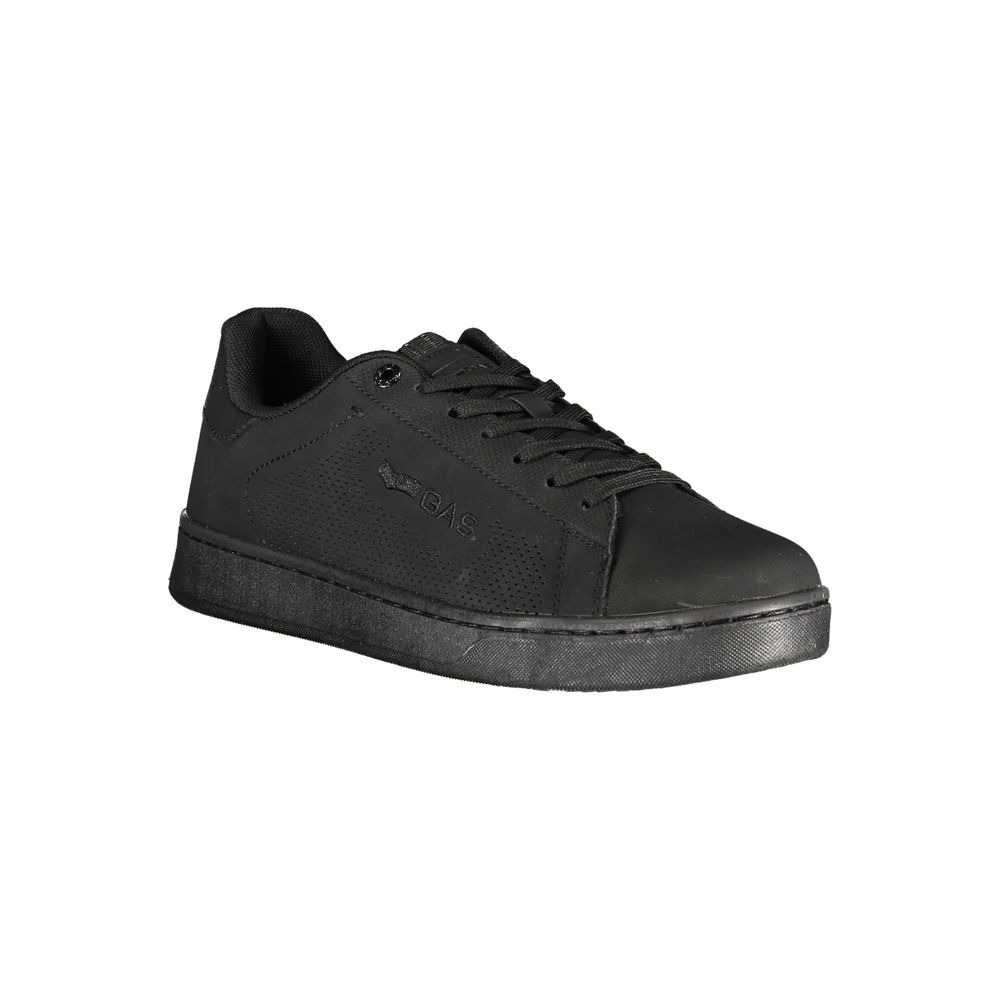 Gas Black Polyurethane Men Sneaker