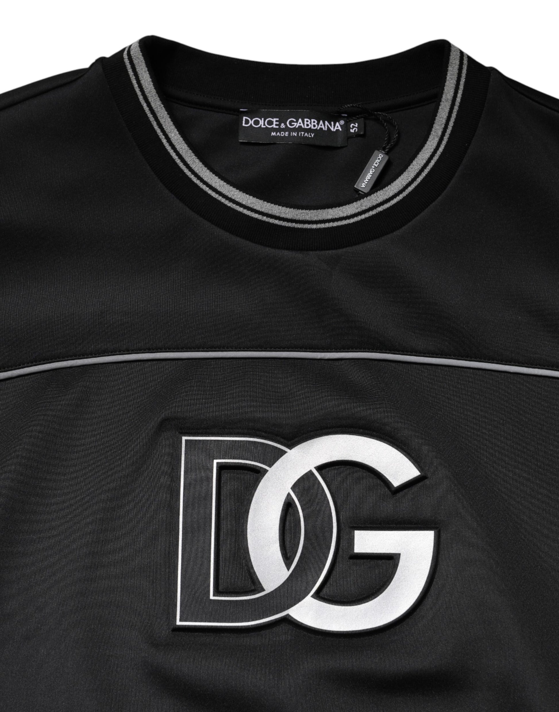 Dolce & Gabbana Black DG Logo Crew Neck Sweatshirt Sweater