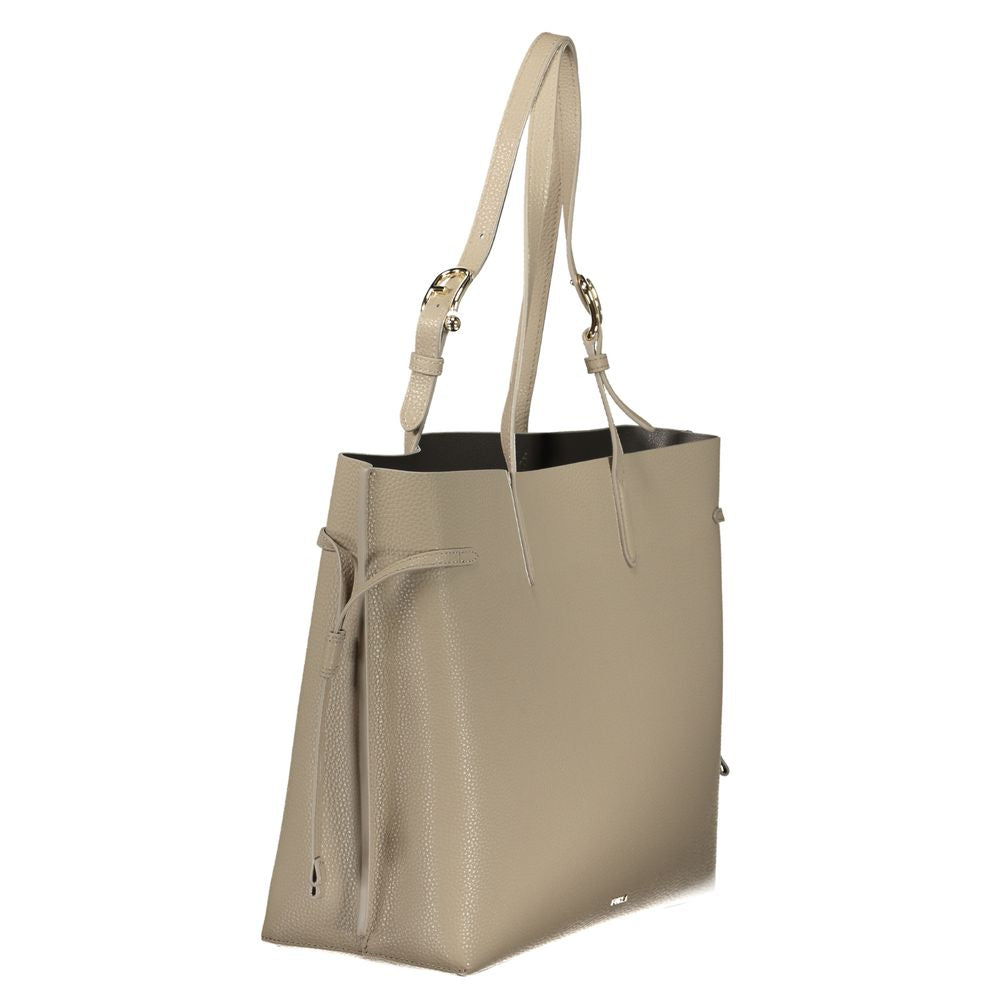 Furla Beige Leather Women Handbag