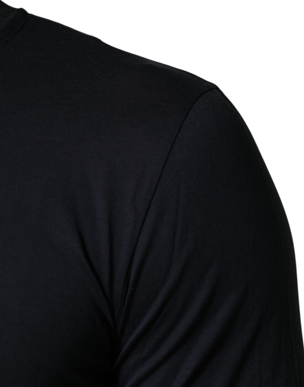 T-shirt Henley Dolce & Gabbana en coton bleu foncé à manches longues