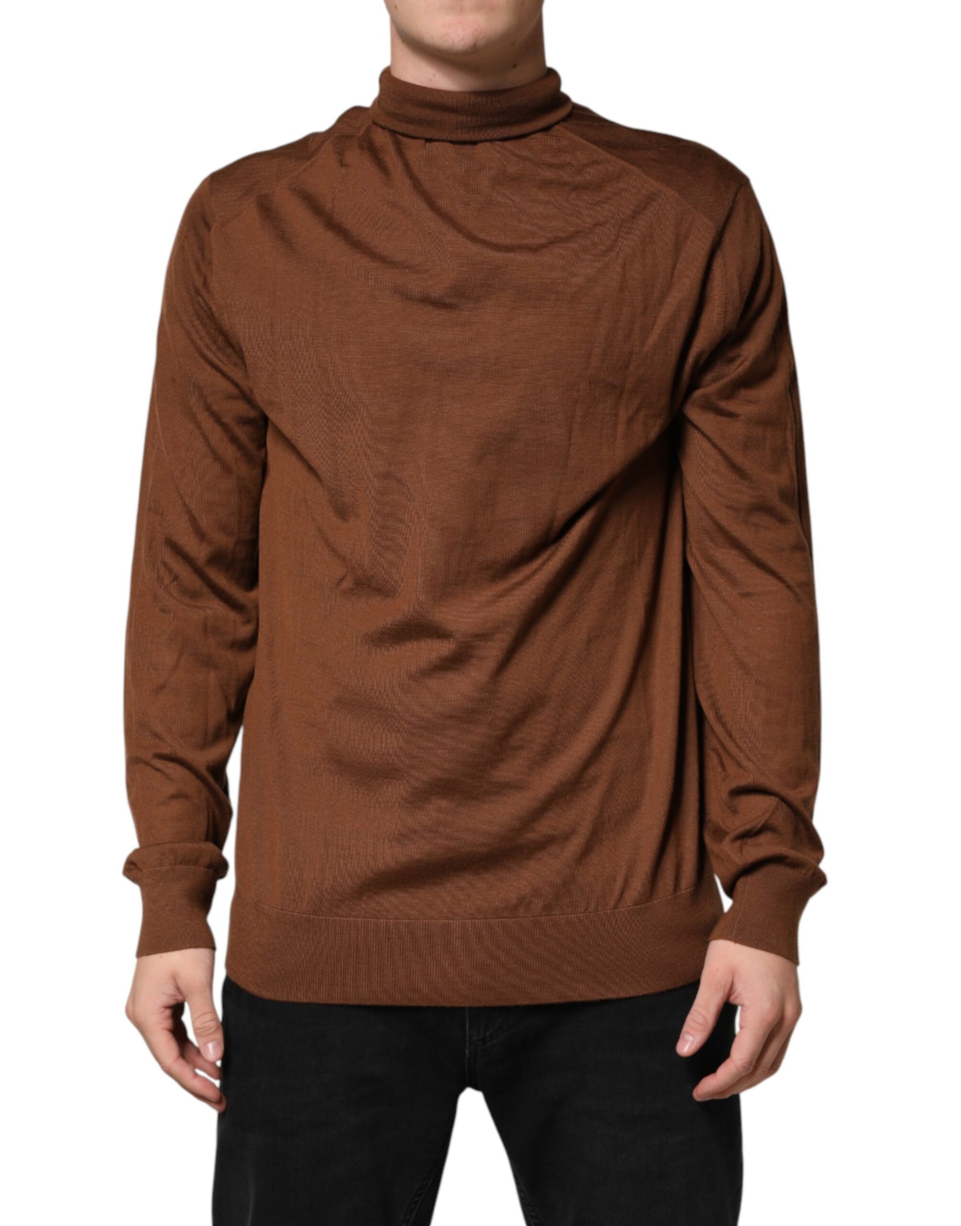 Pull Dolce & Gabbana en cachemire marron à col roulé