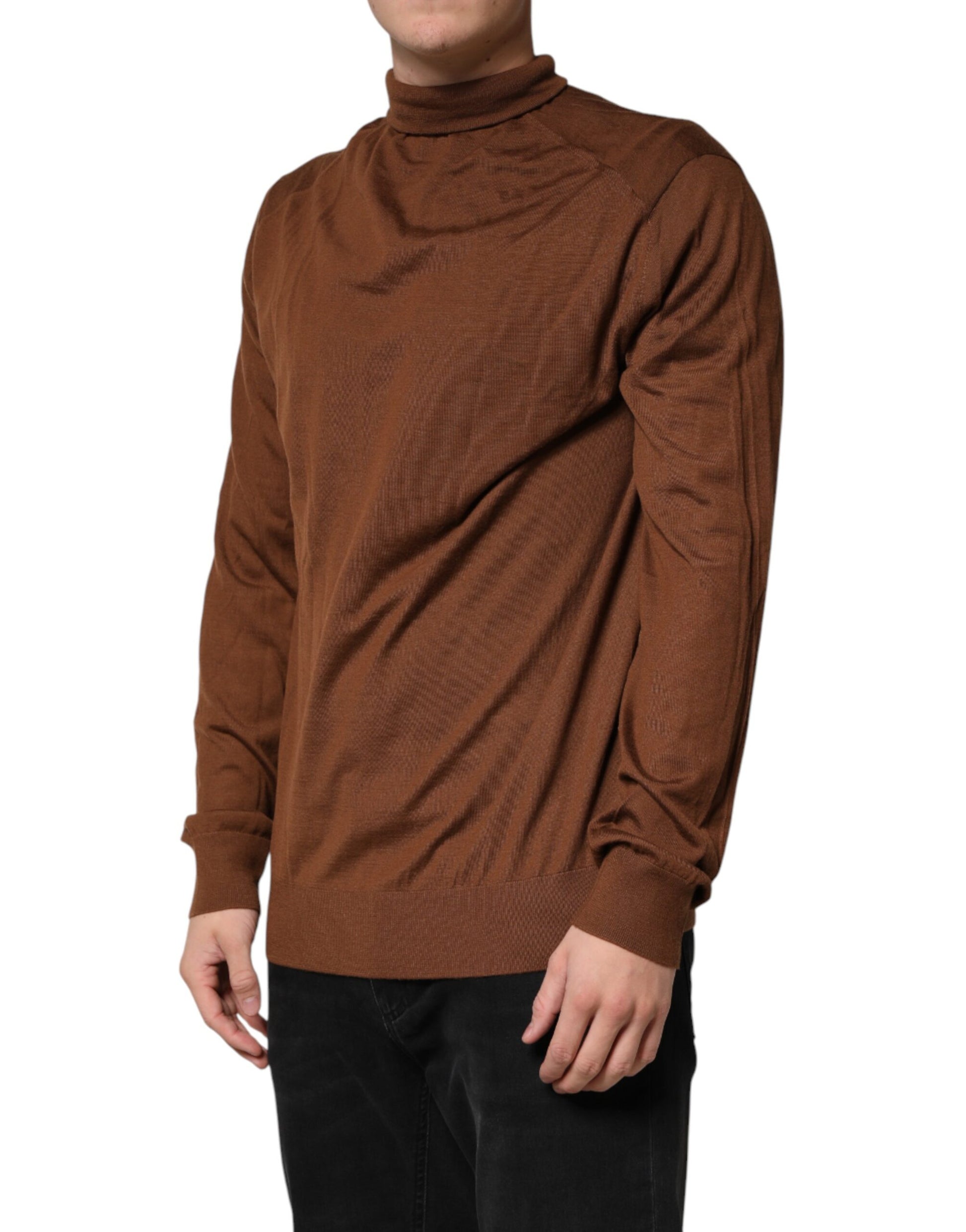 Pull Dolce & Gabbana en cachemire marron à col roulé