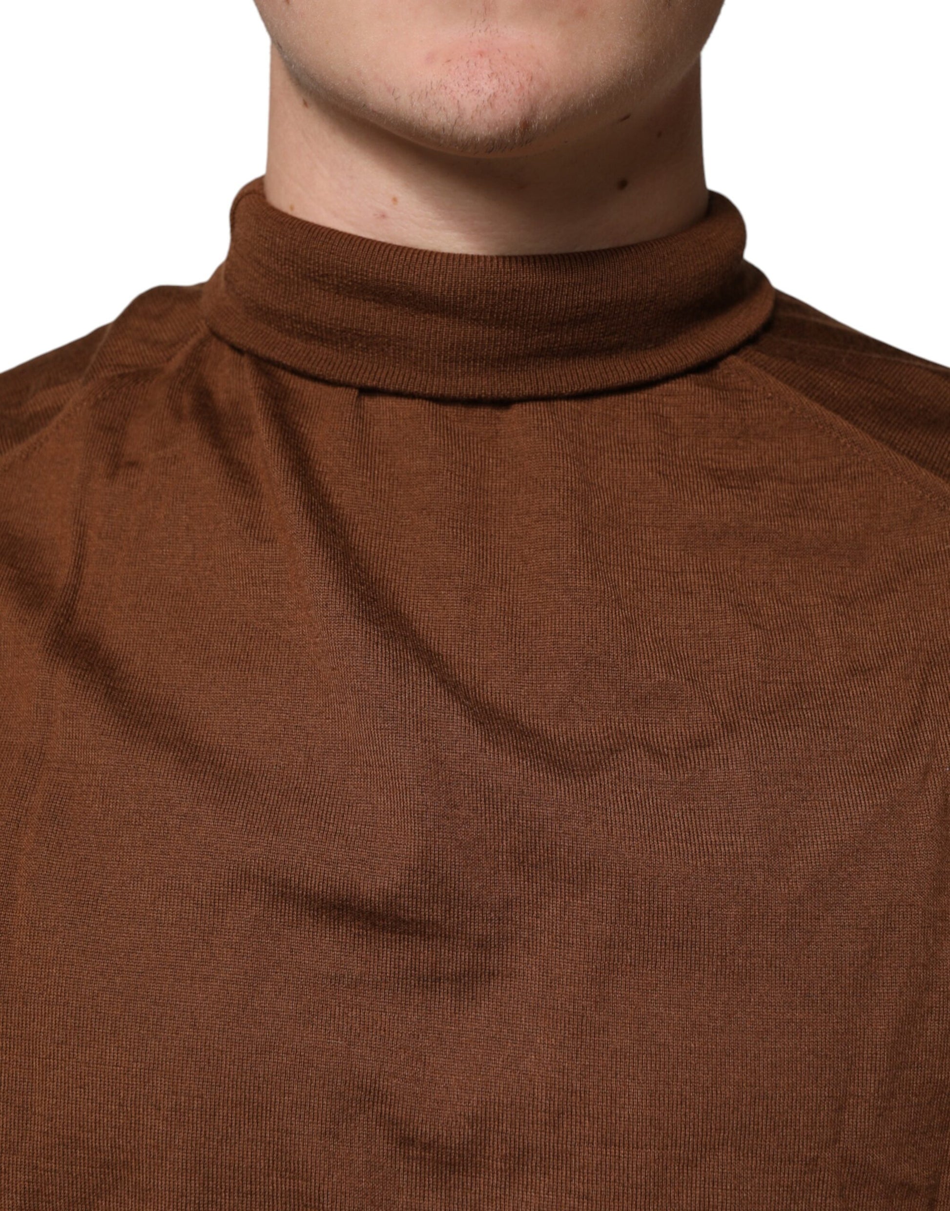 Pull Dolce & Gabbana en cachemire marron à col roulé