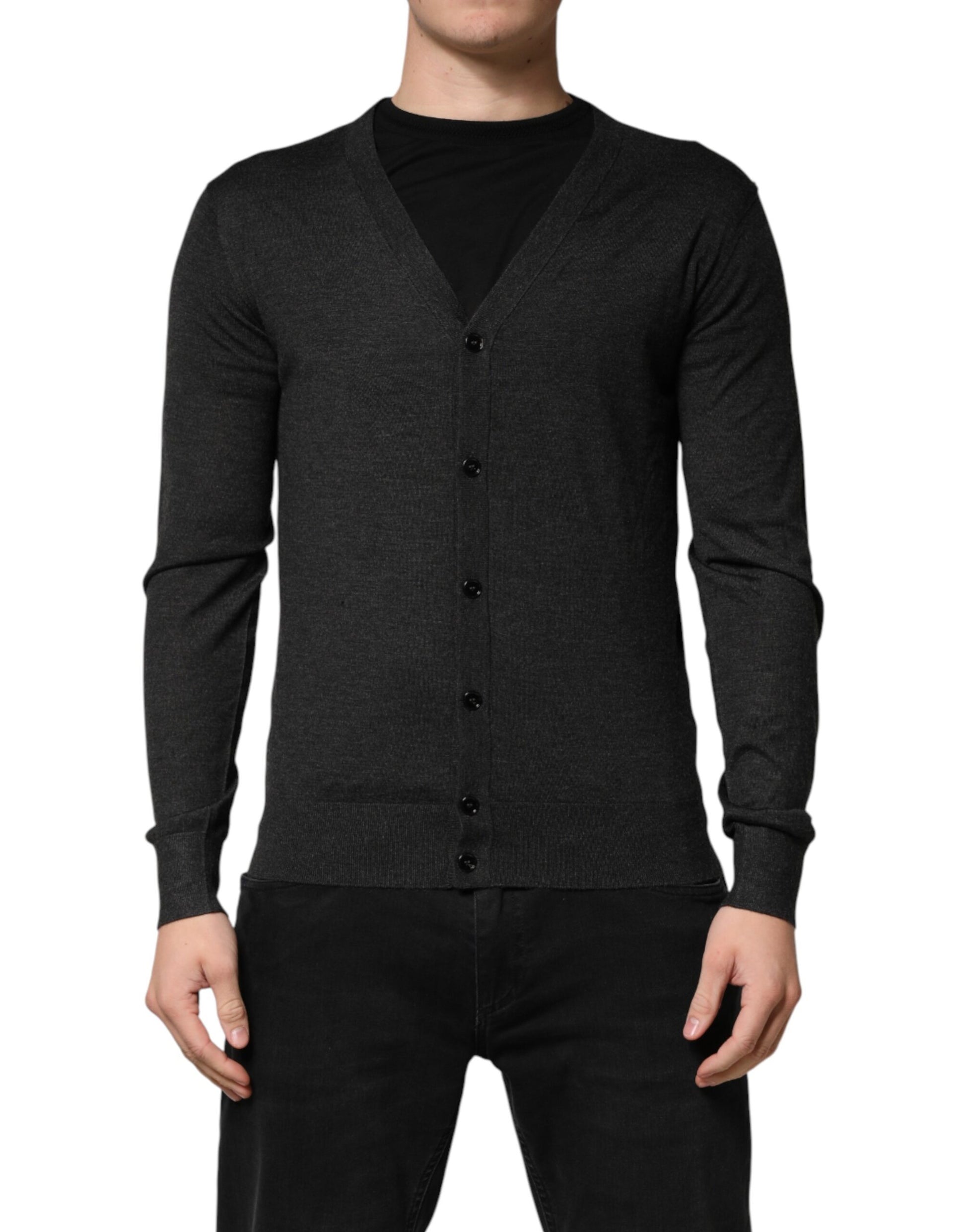 Cardigan boutonnée Dolce & Gabbana en cachemire noir pour homme