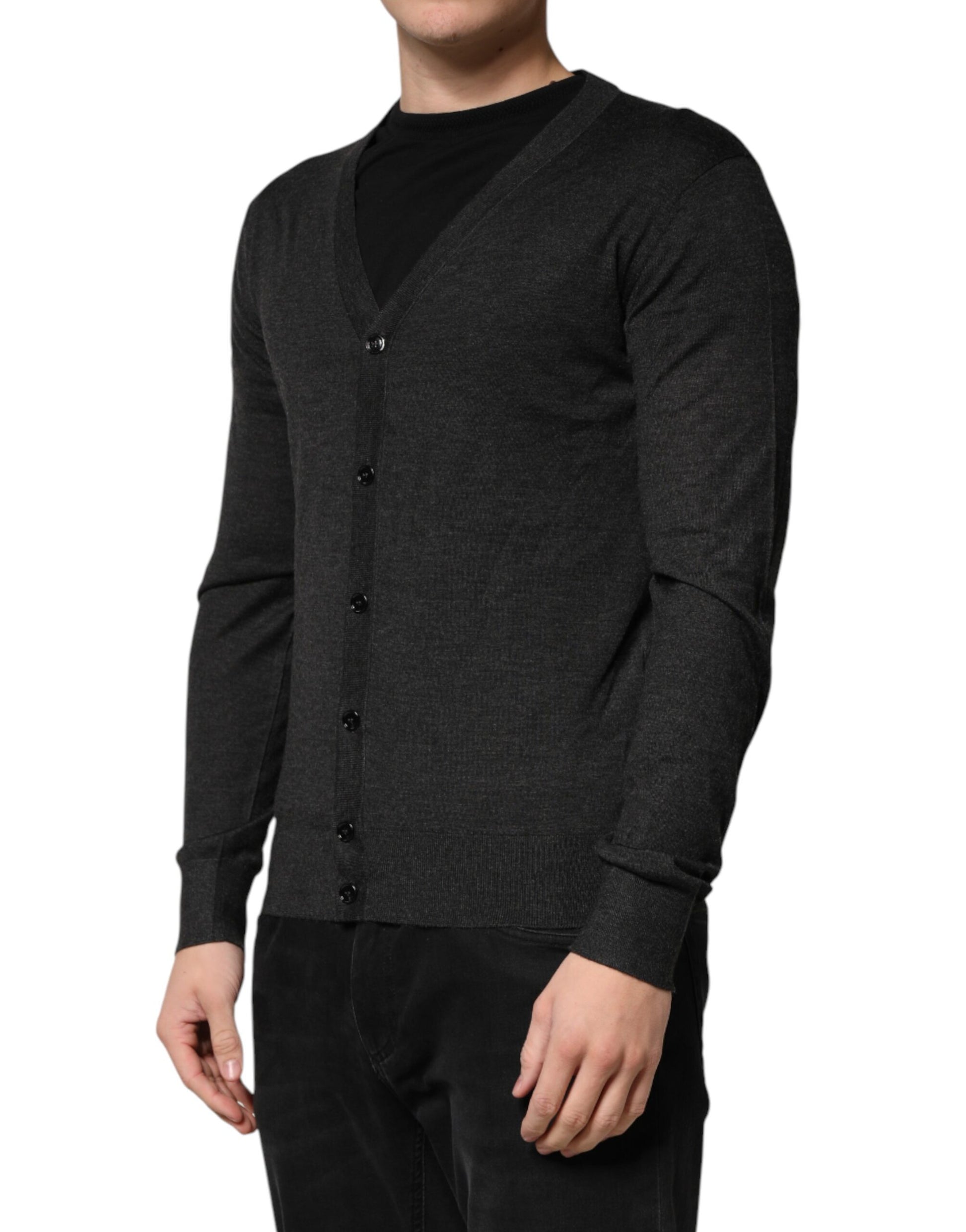 Cardigan boutonnée Dolce & Gabbana en cachemire noir pour homme