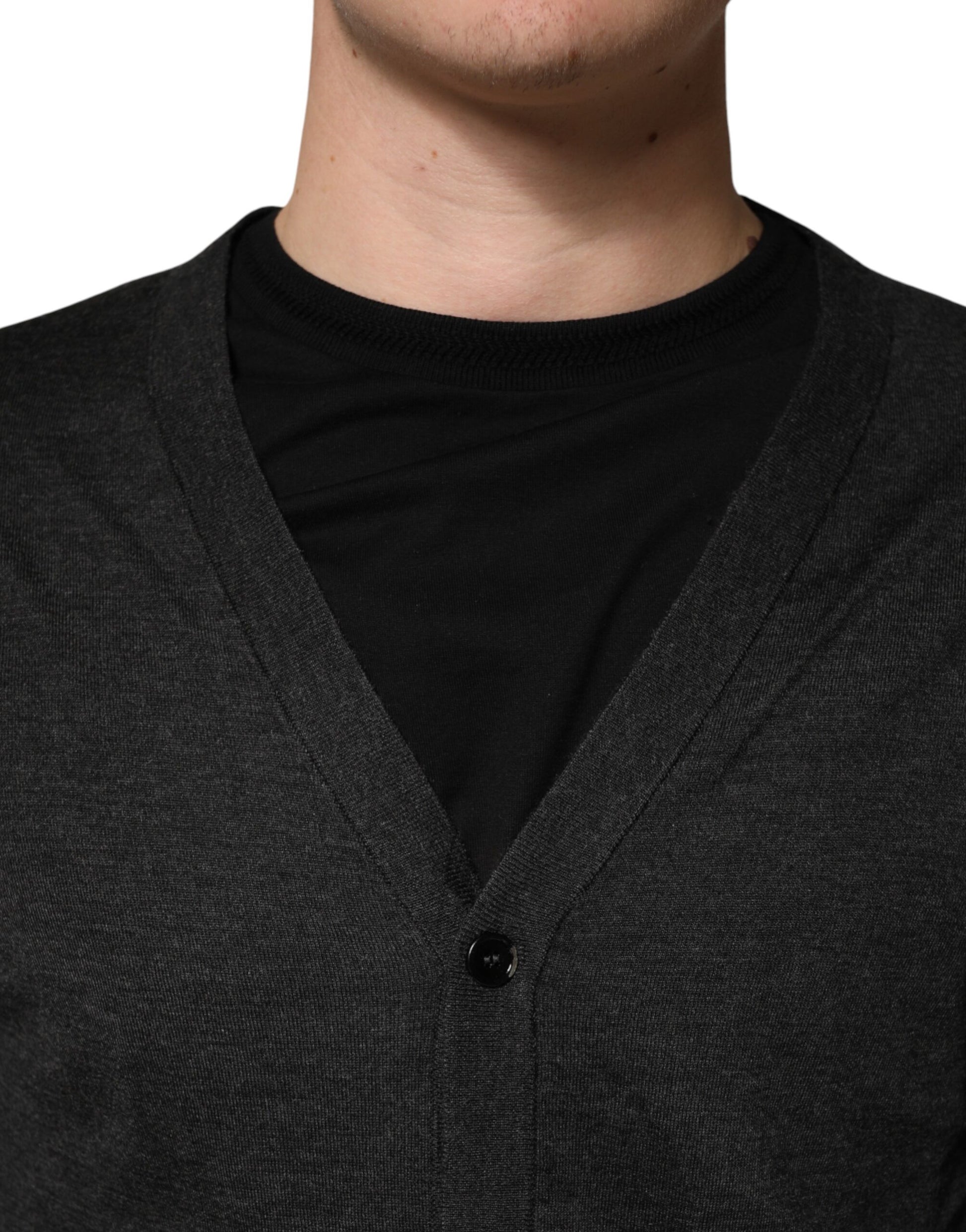 Cardigan boutonnée Dolce & Gabbana en cachemire noir pour homme