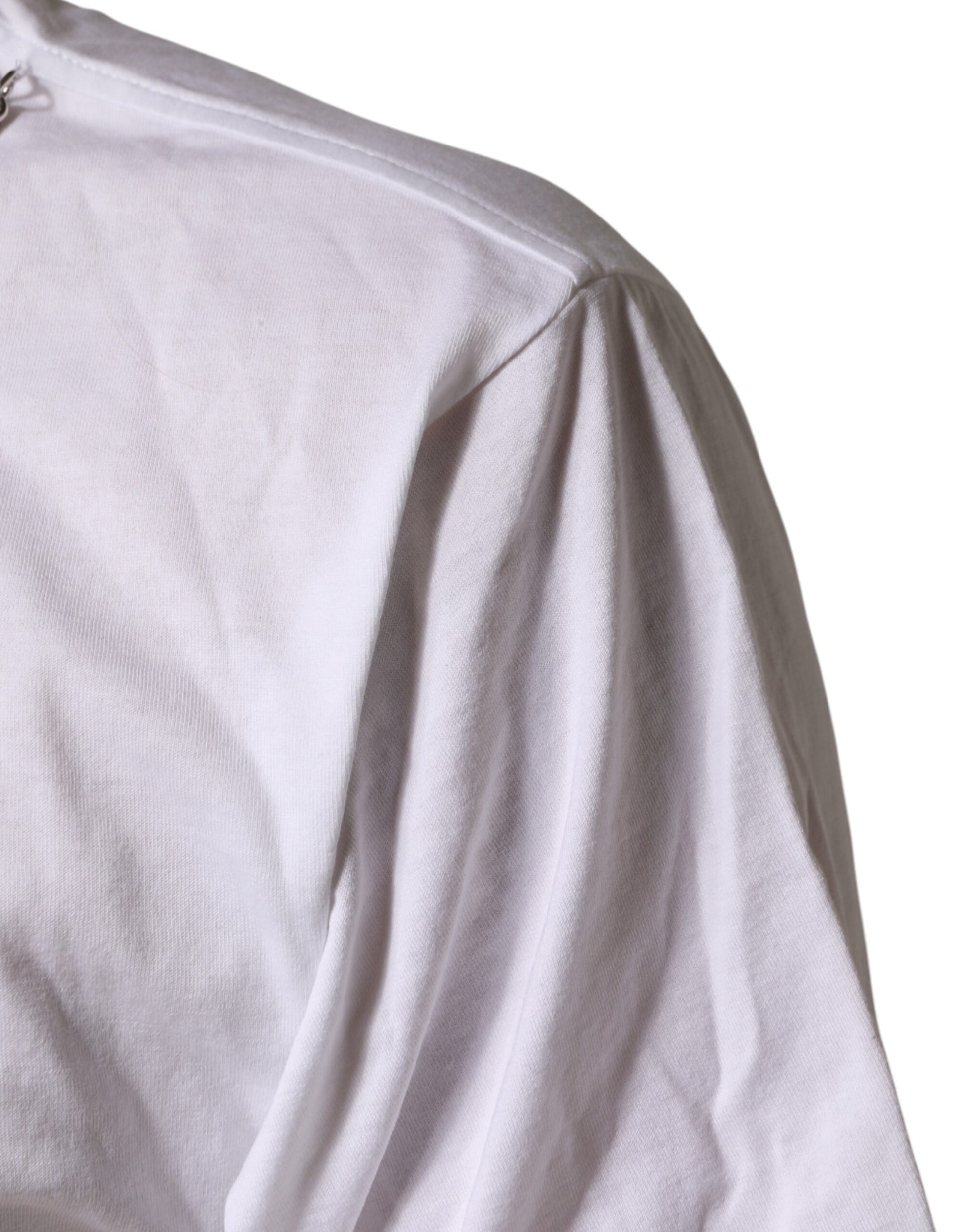 T-shirt Dolce & Gabbana en coton blanc orné d'un collier