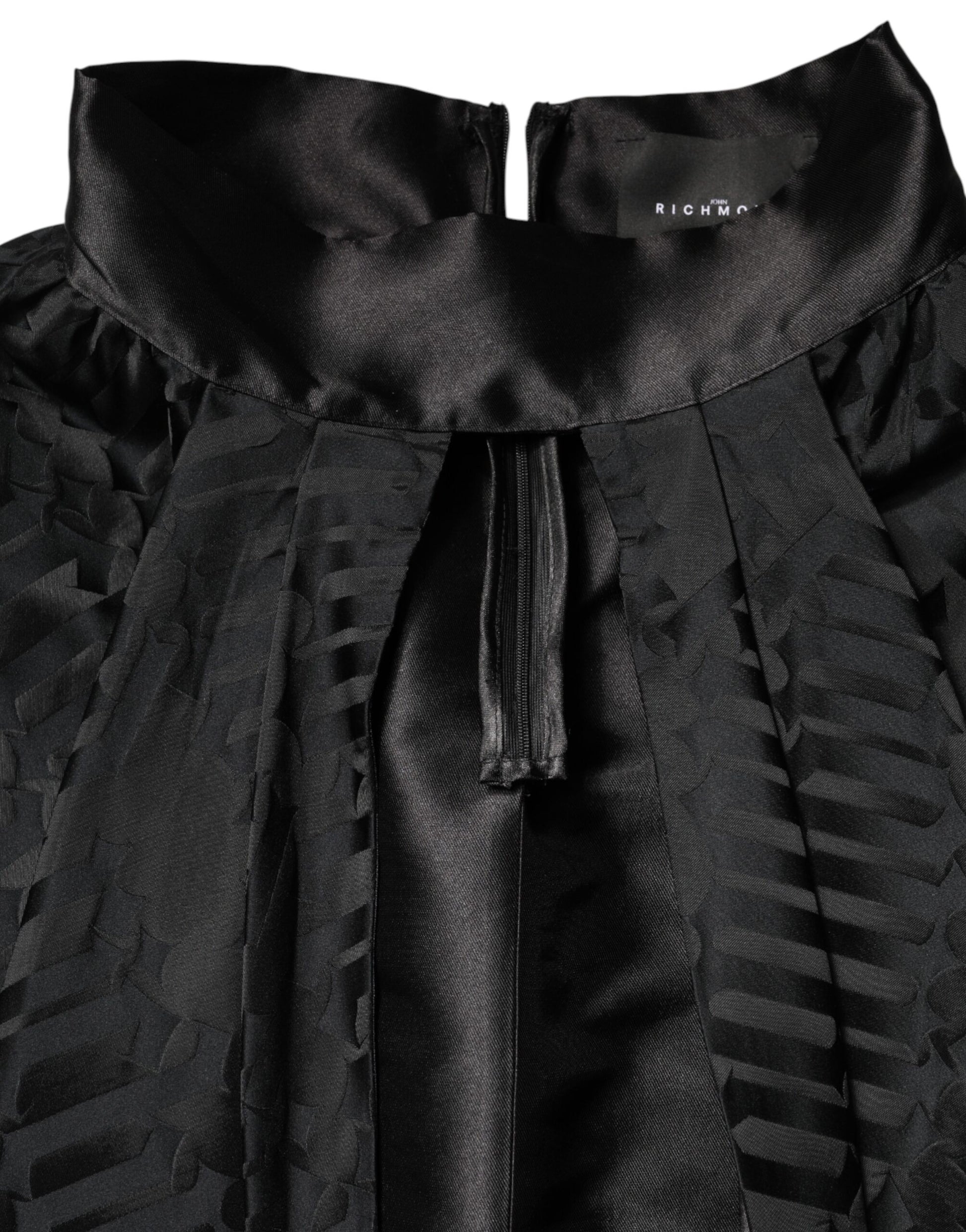 Robe 2 pièces John Richmond noire en jacquard sans manches à décolleté en V profond