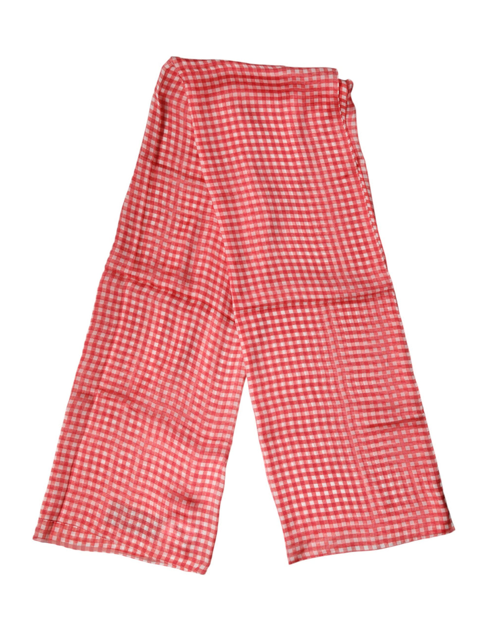 Écharpe/Foulard tour de cou en soie à carreaux rouges Dolce & Gabbana