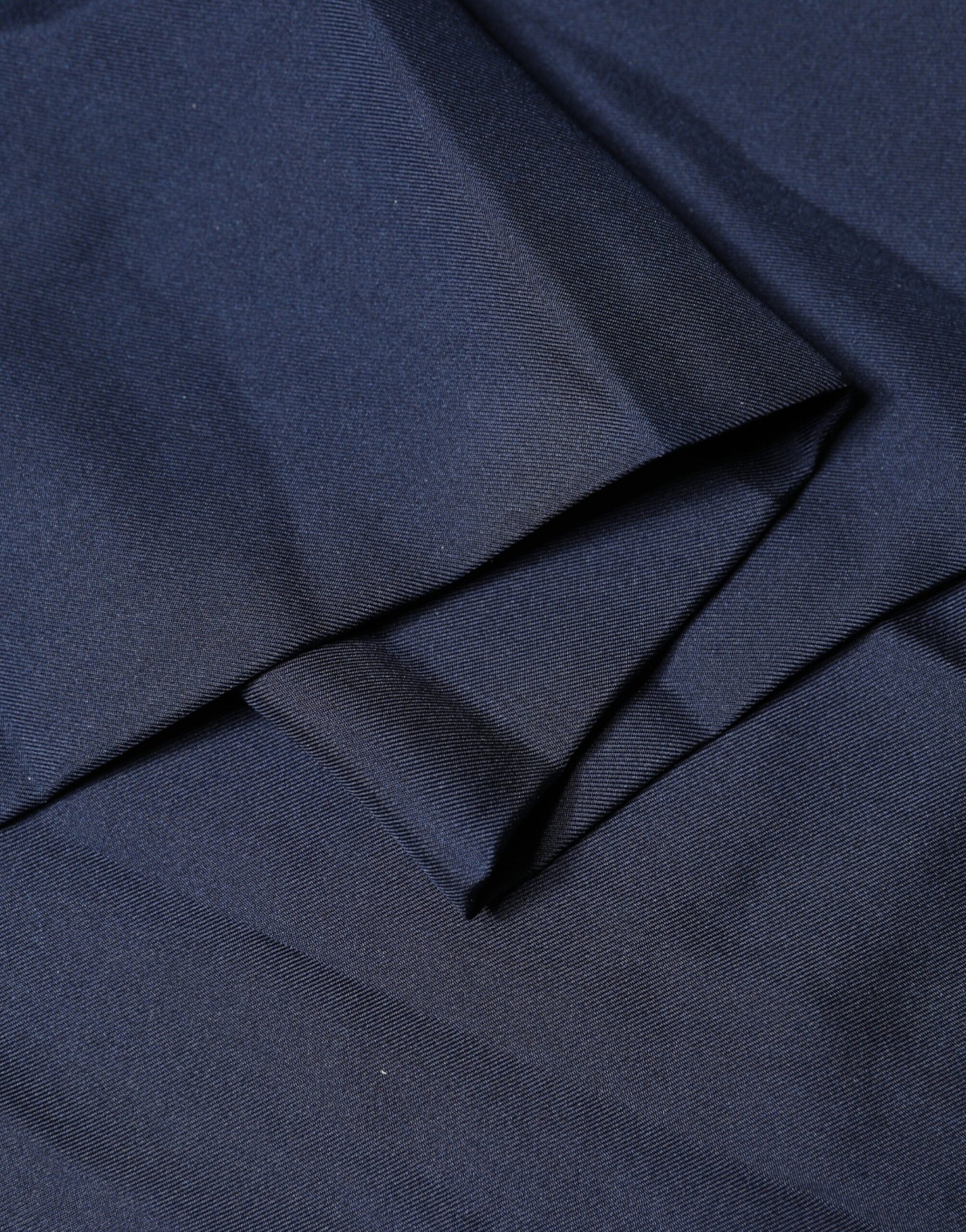 Foulard Écharpe en Soie Bleue Marine à Franges Dolce & Gabbana