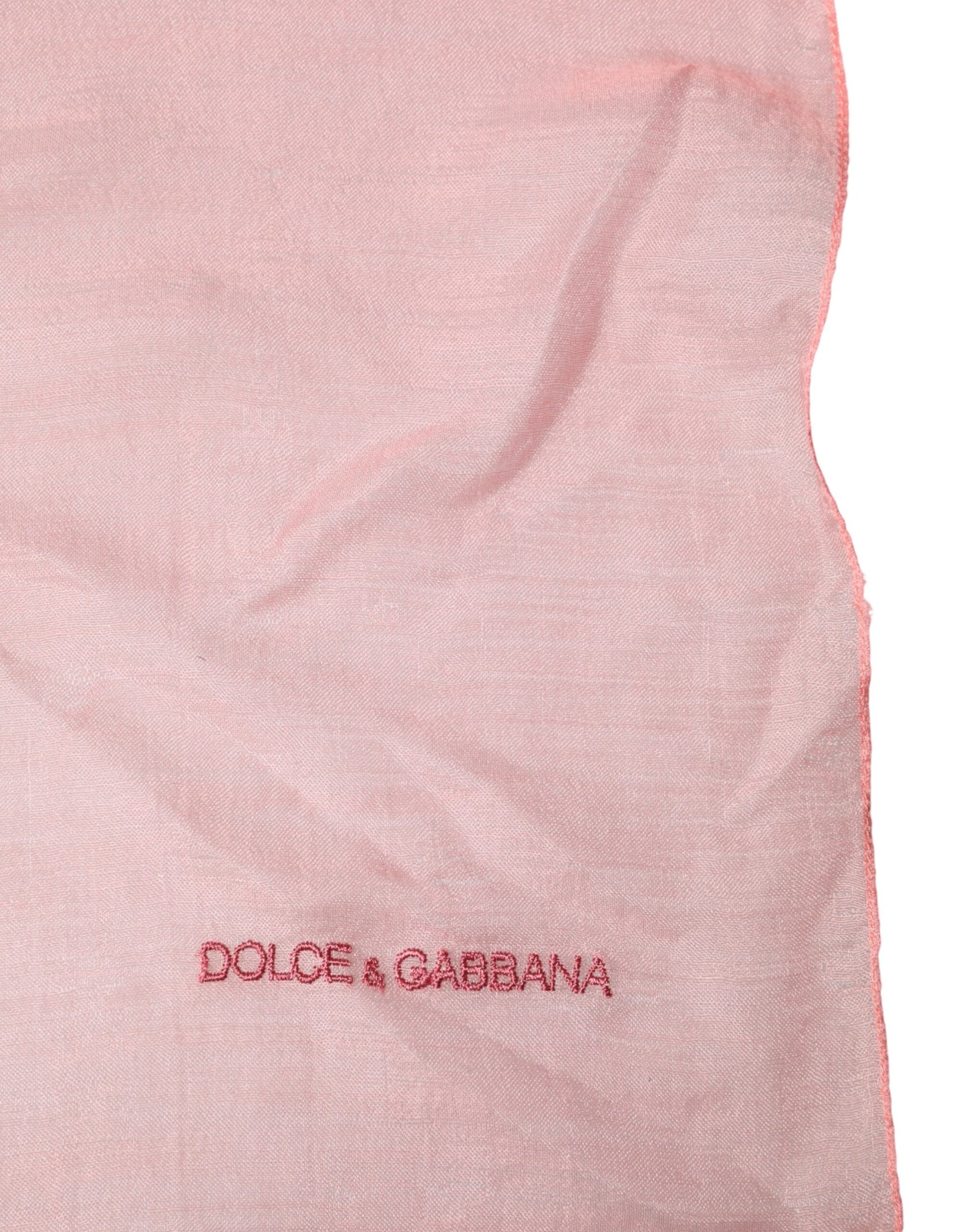 Châle écharpe tour de cou en cachemire rose clair Dolce & Gabbana
