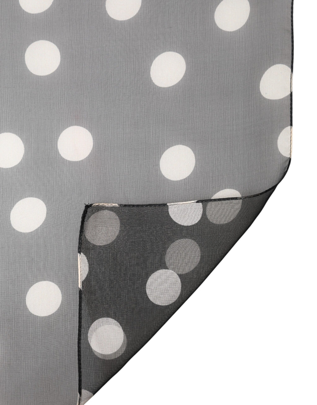Écharpe Châle Cache-cou en Soie à Pois Noirs Dolce & Gabbana 205cm x 137cm