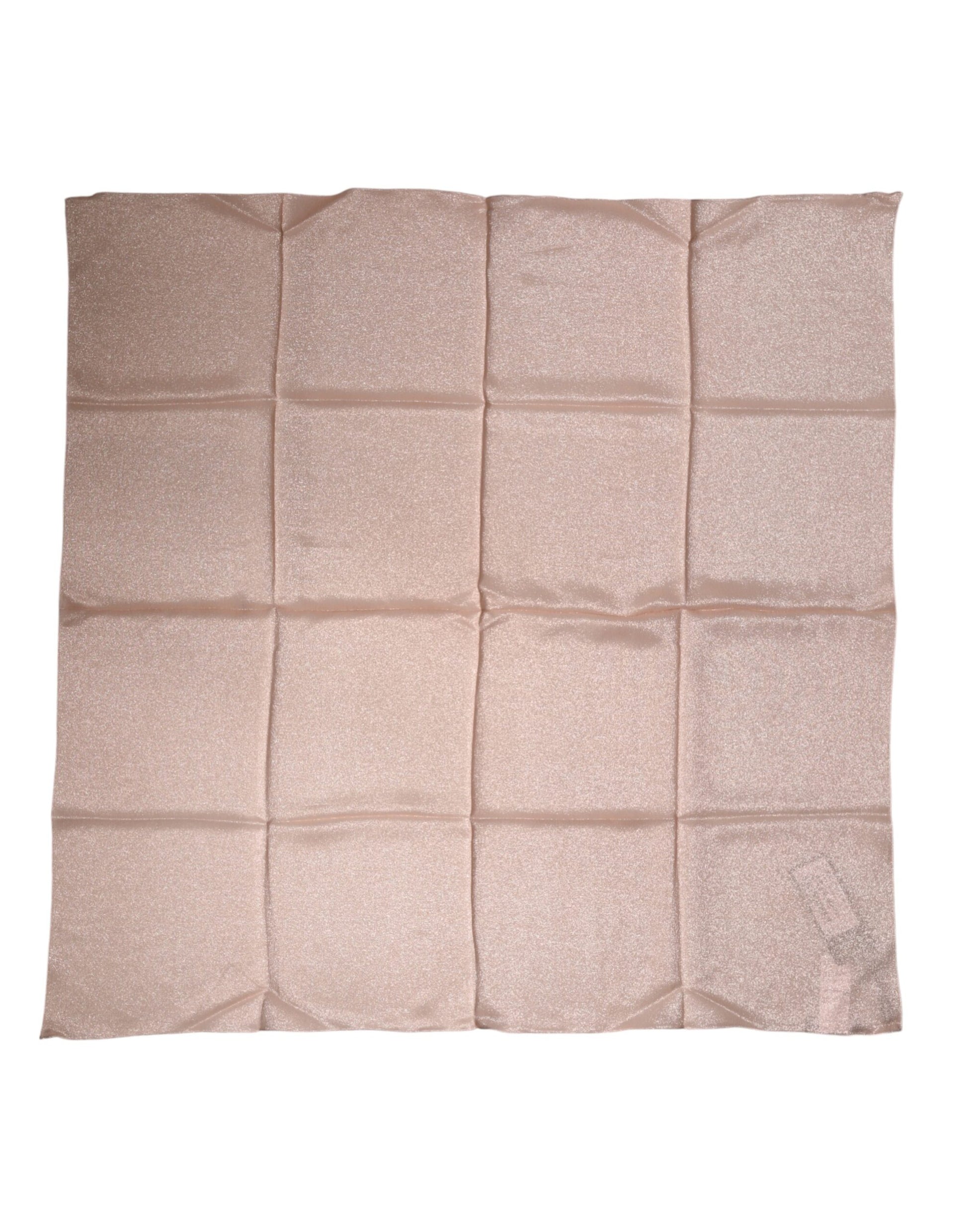 Foulard carré Dolce & Gabbana en mélange de soie rose clair 87,5 cm x 86,5 cm