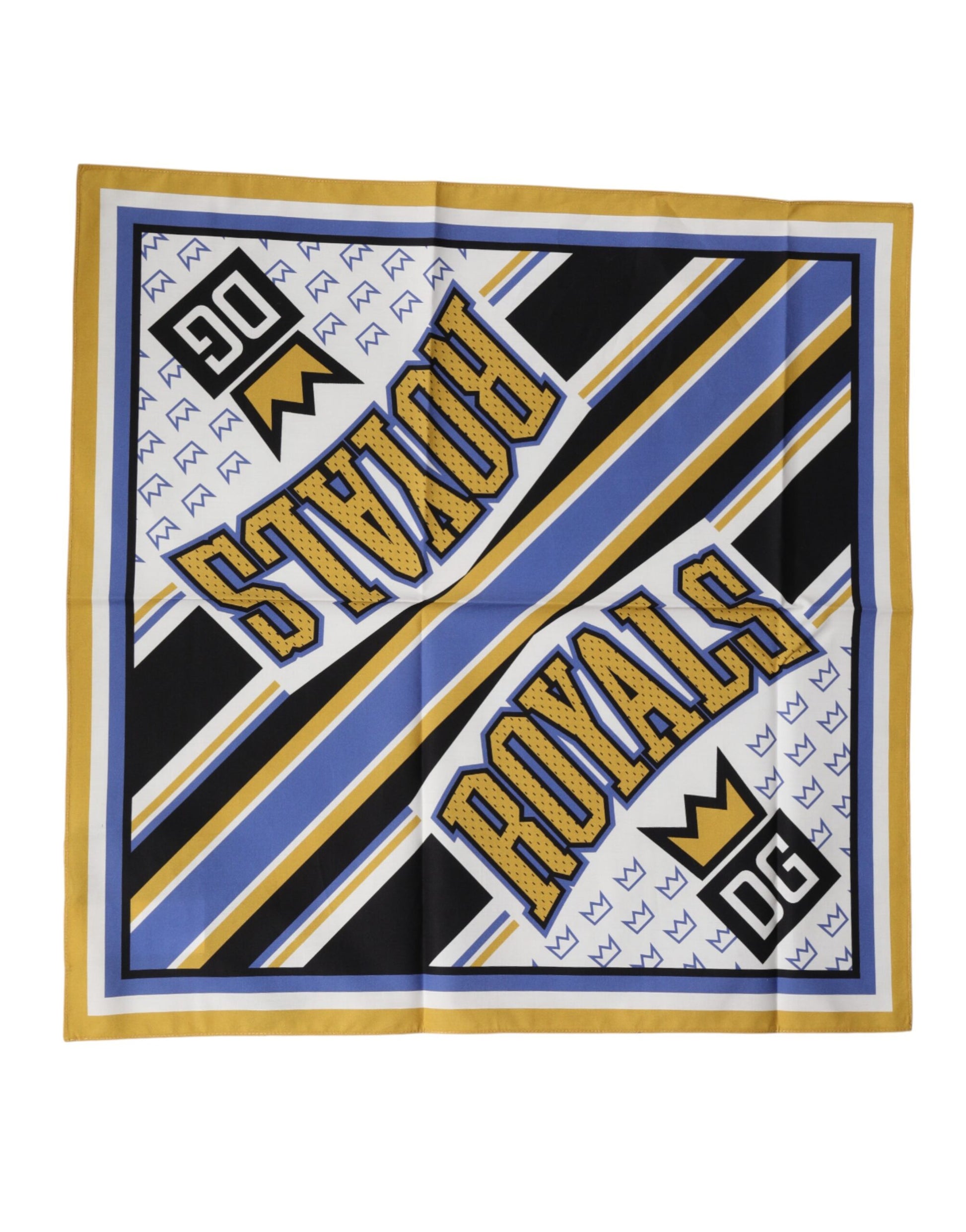 Foulard carré Dolce & Gabbana DG Royals multicolore homme 50 cm x 50 cm