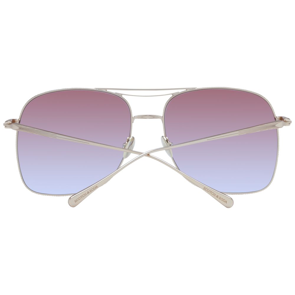 Lunettes de soleil en acier inoxydable doré Scotch & Soda