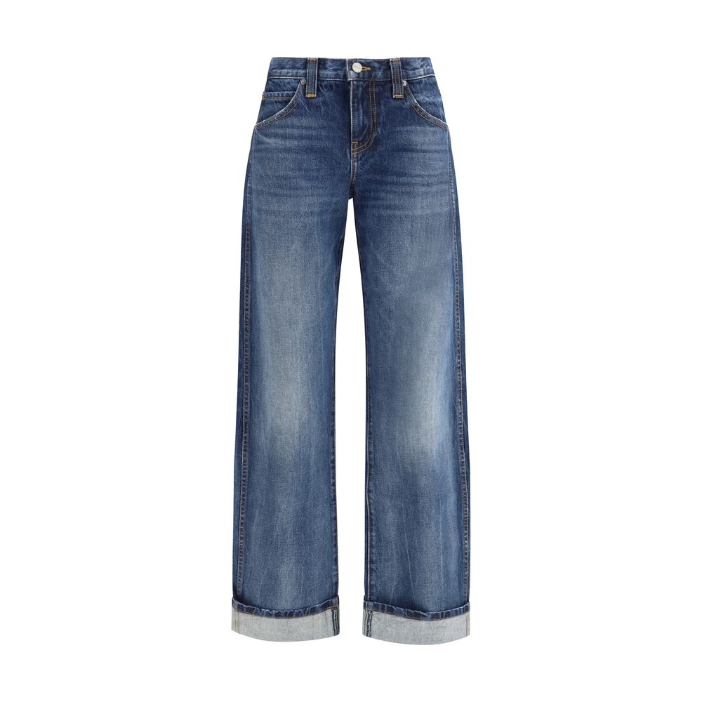 Khaite Blue Cotton Jeans Denim