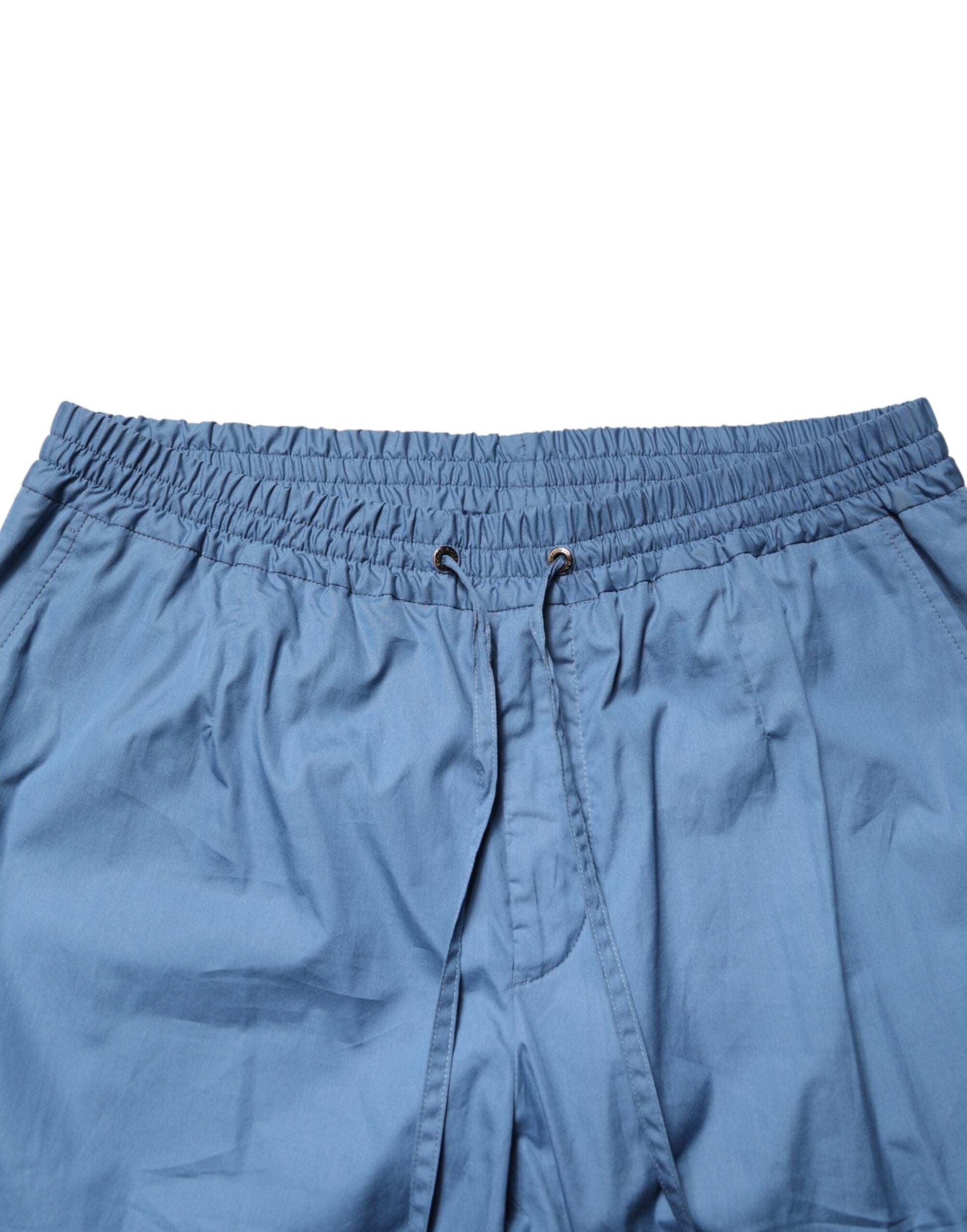 Costume croisé 2 pièces en coton bleu Dolce & Gabbana