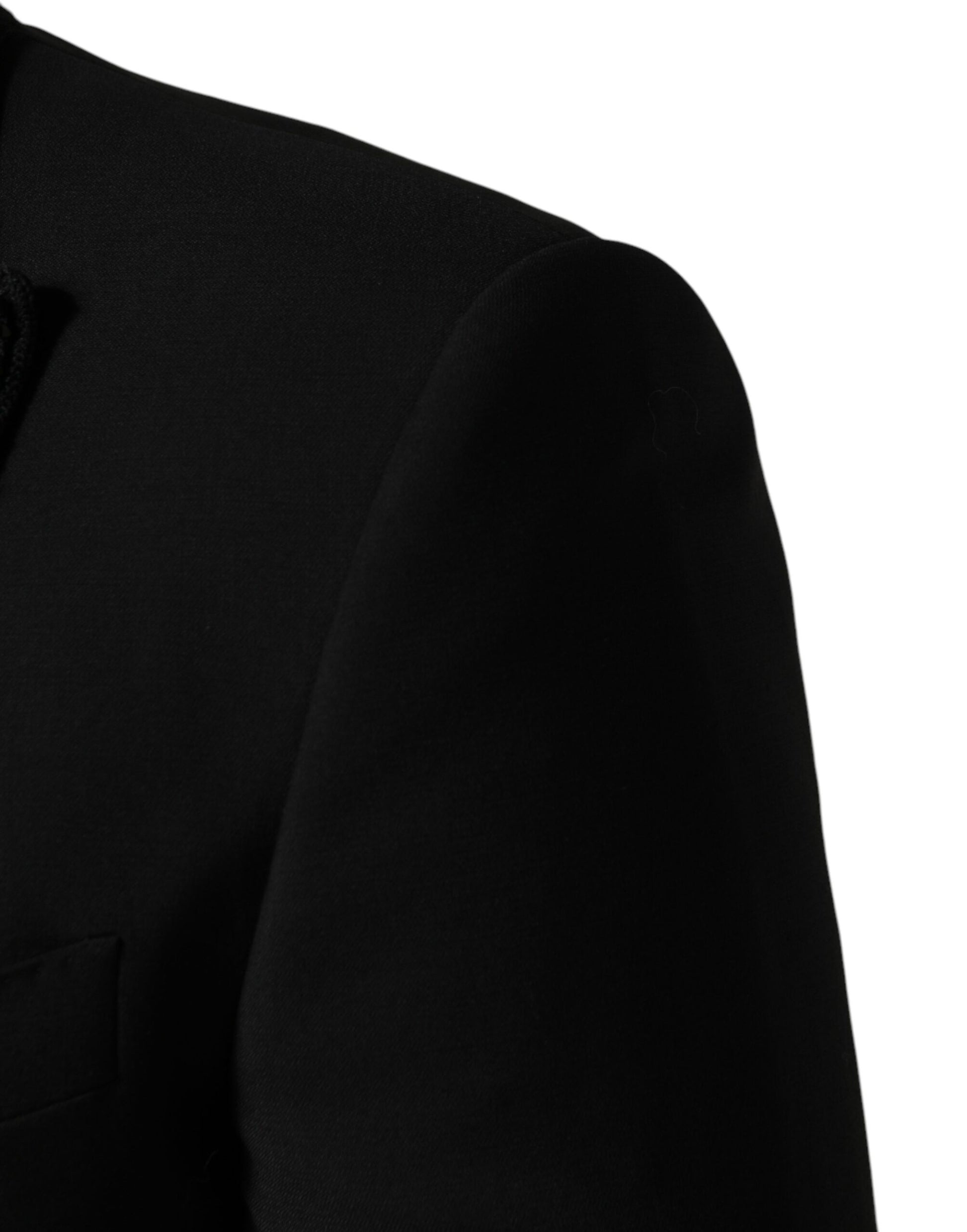 Dolce & Gabbana Black Wool Single Breasted 3 Piece Men Suit