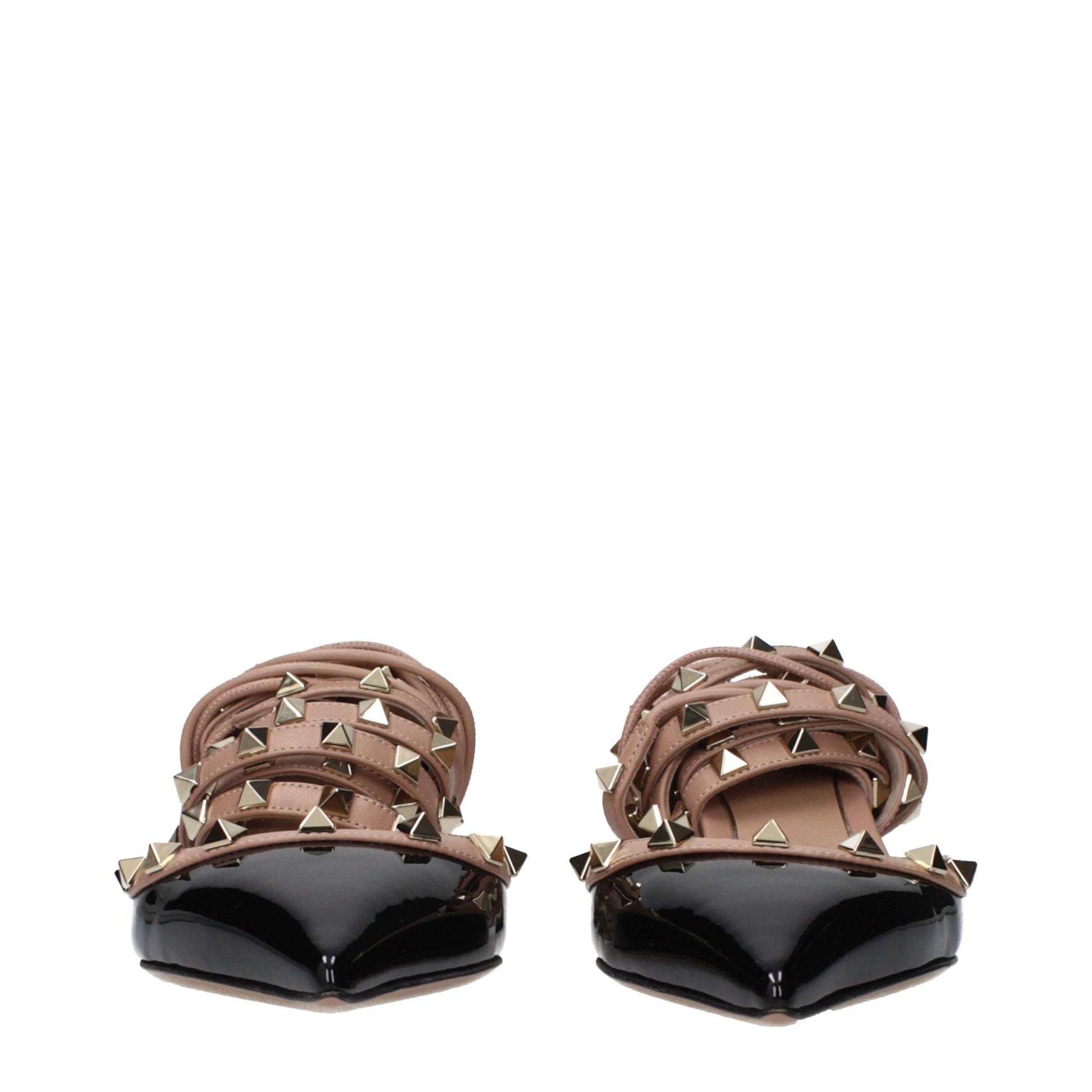 Sandales Valentino Garavani en cuir noir à enfiler