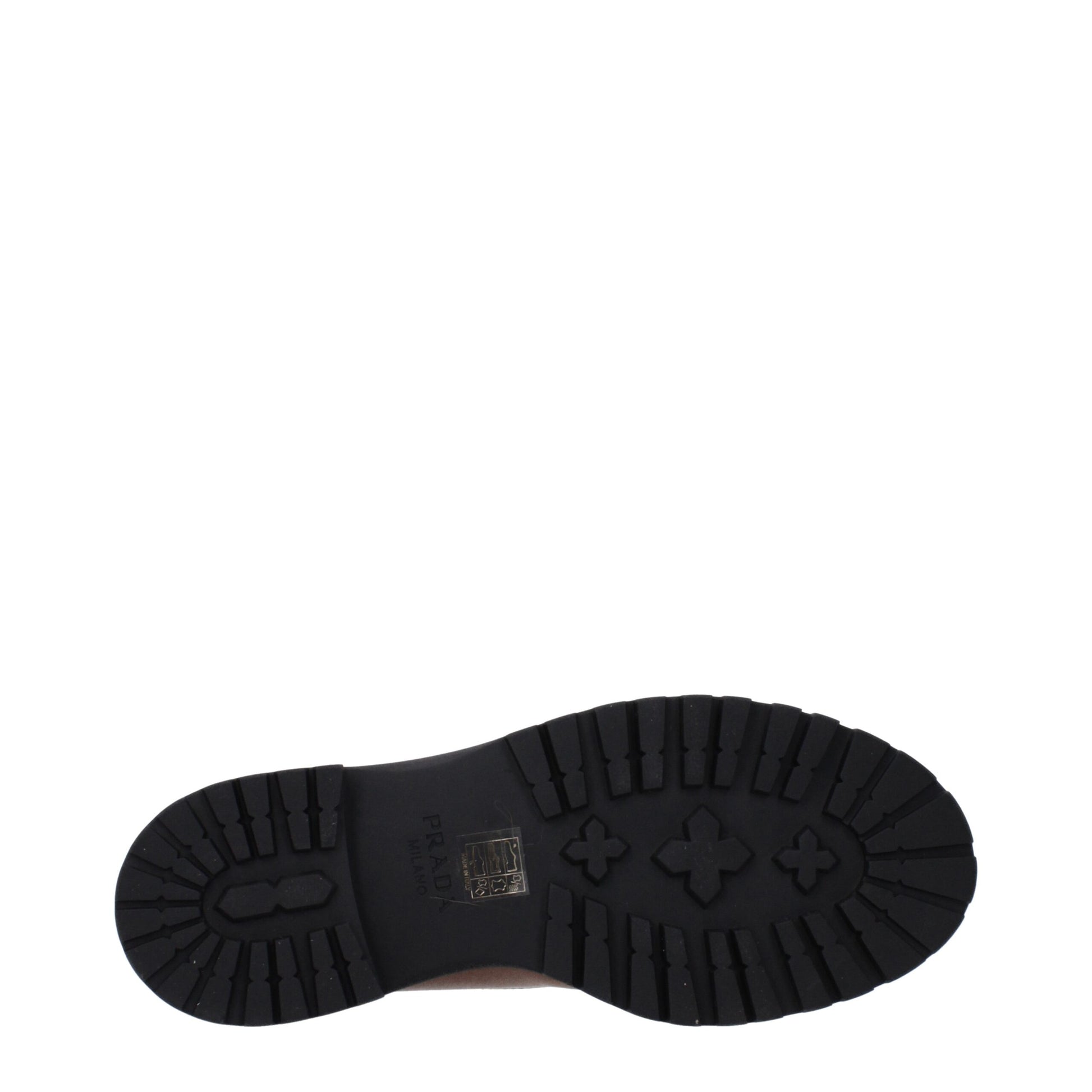 Bottines Prada en cuir marron