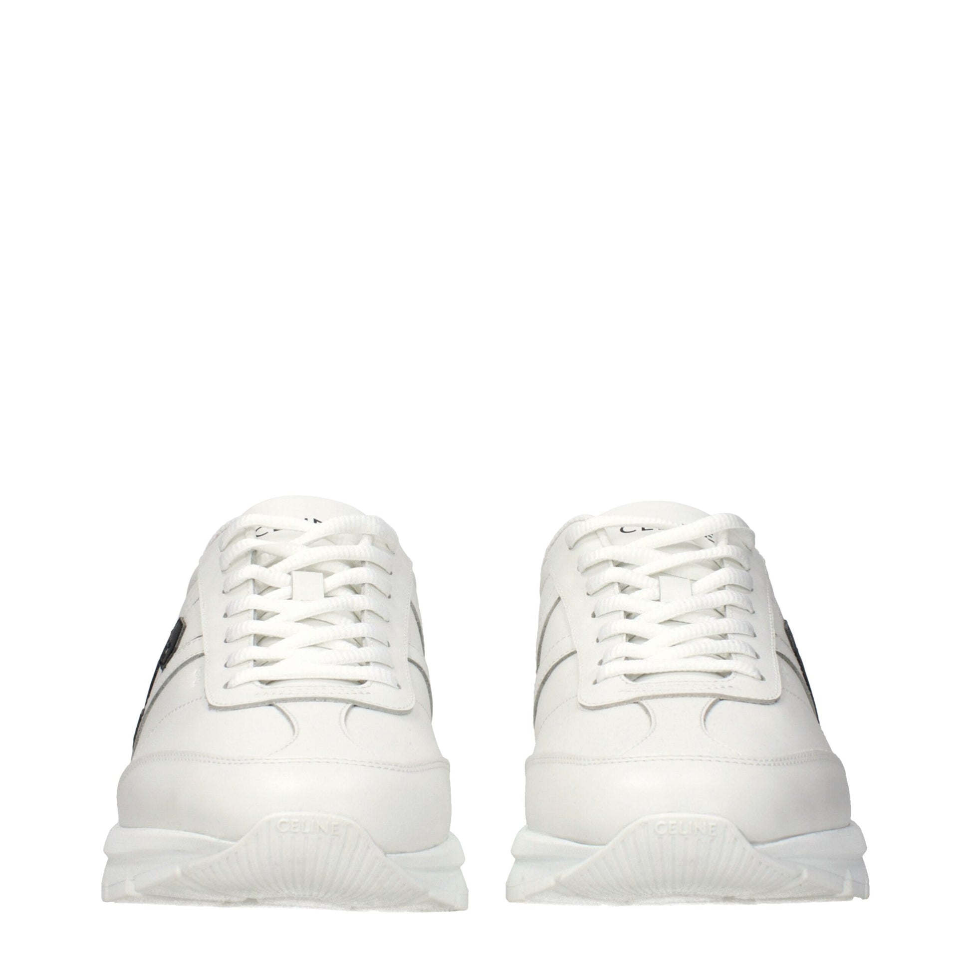 Celine White Leather Athletic Sneakers