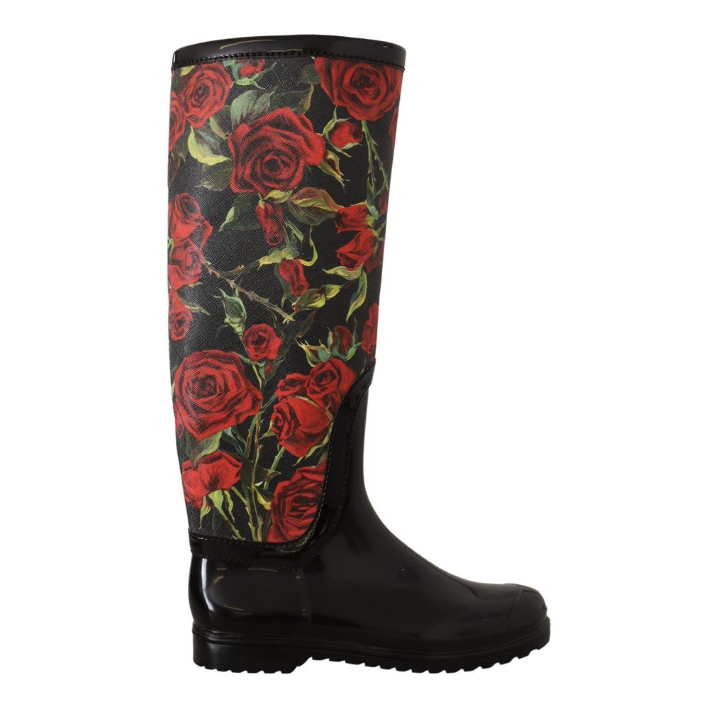 Bottes de pluie Dolce & Gabbana en polychlorure de vinyle noir