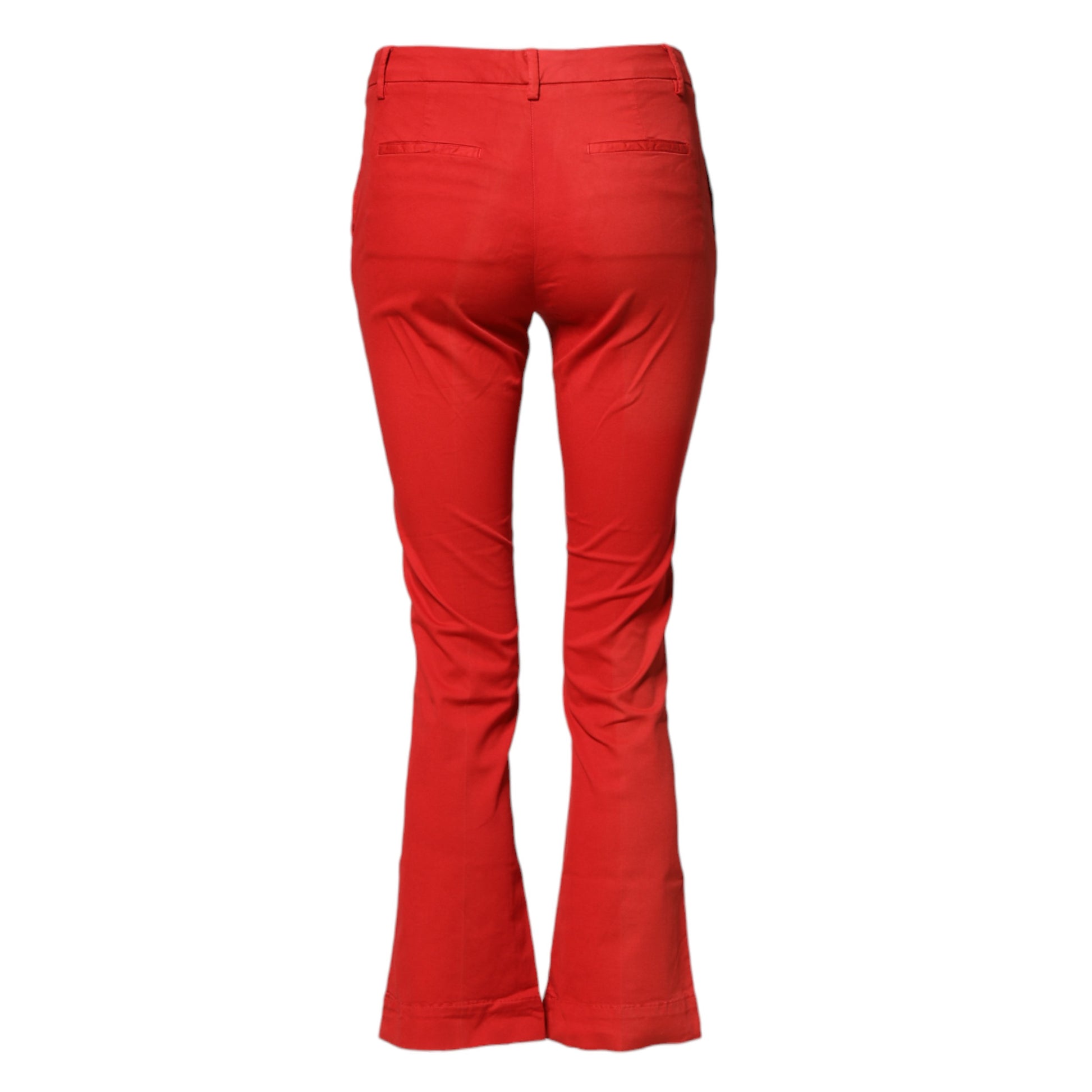 PT Torino Pantalon décontracté chino taille mi-haute évasé rouge