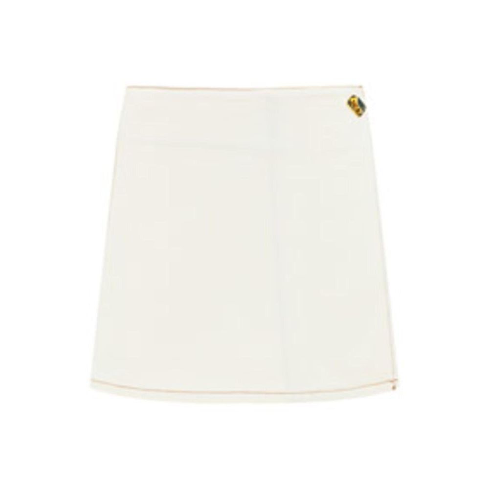 Mini-jupe en coton blanc Ganni