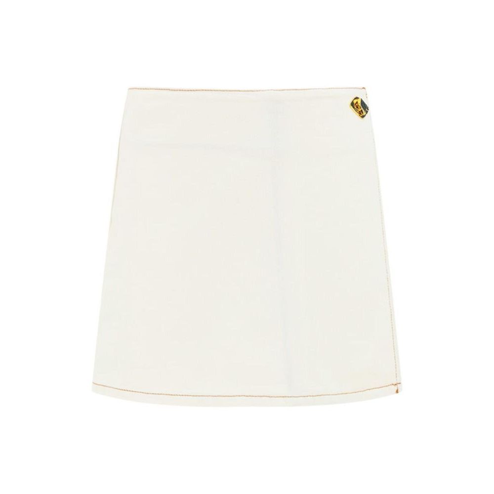 Mini-jupe en coton blanc Ganni