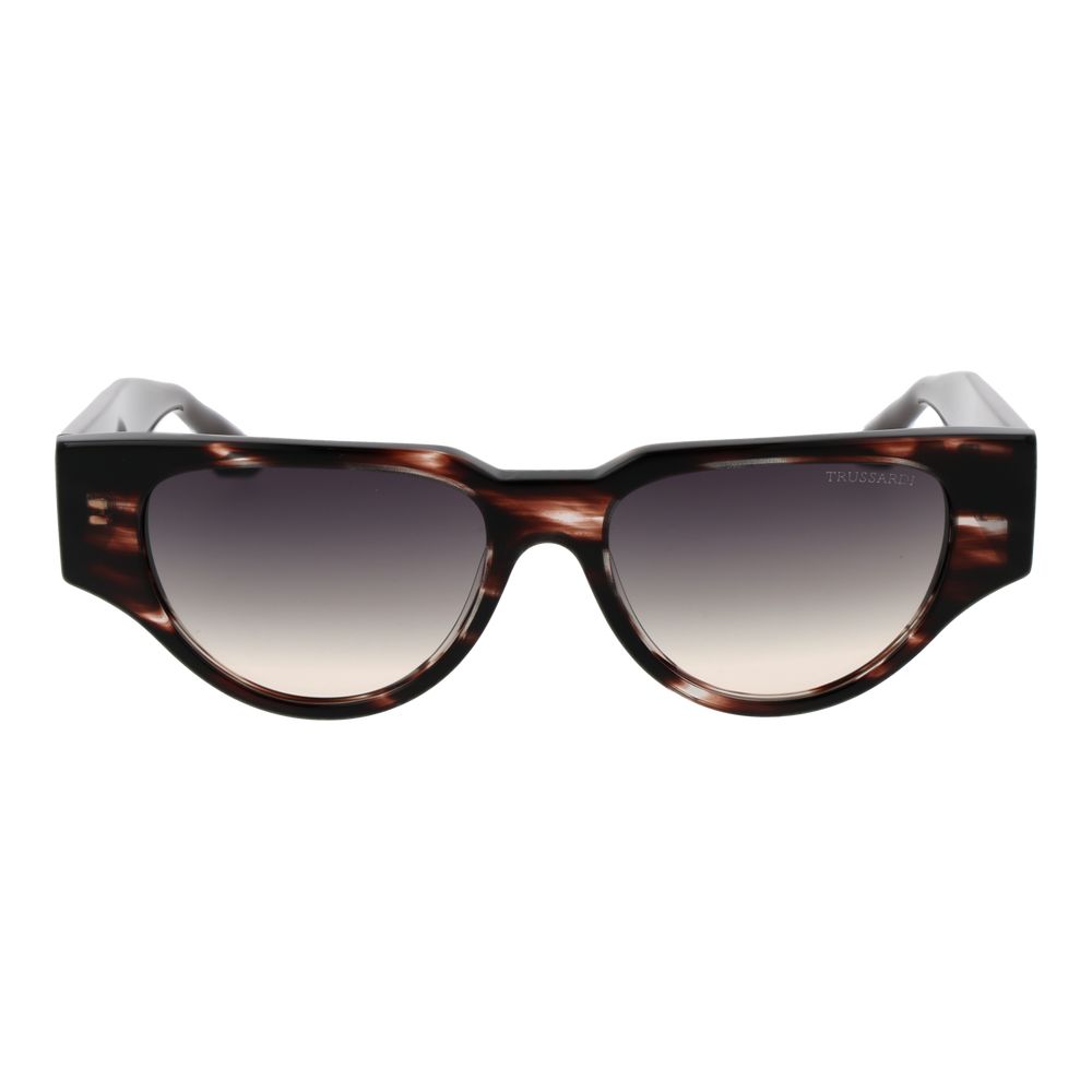 Lunettes de soleil Trussardi en acétate marron