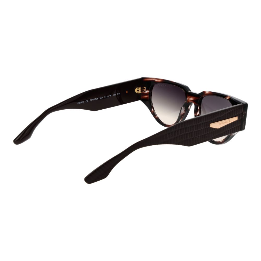 Lunettes de soleil Trussardi en acétate marron