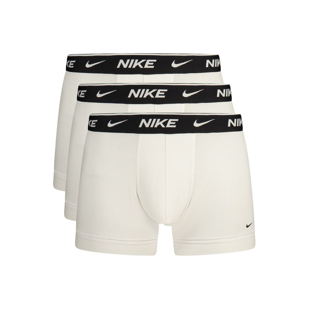 Short de boxe Nike en coton blanc pour homme