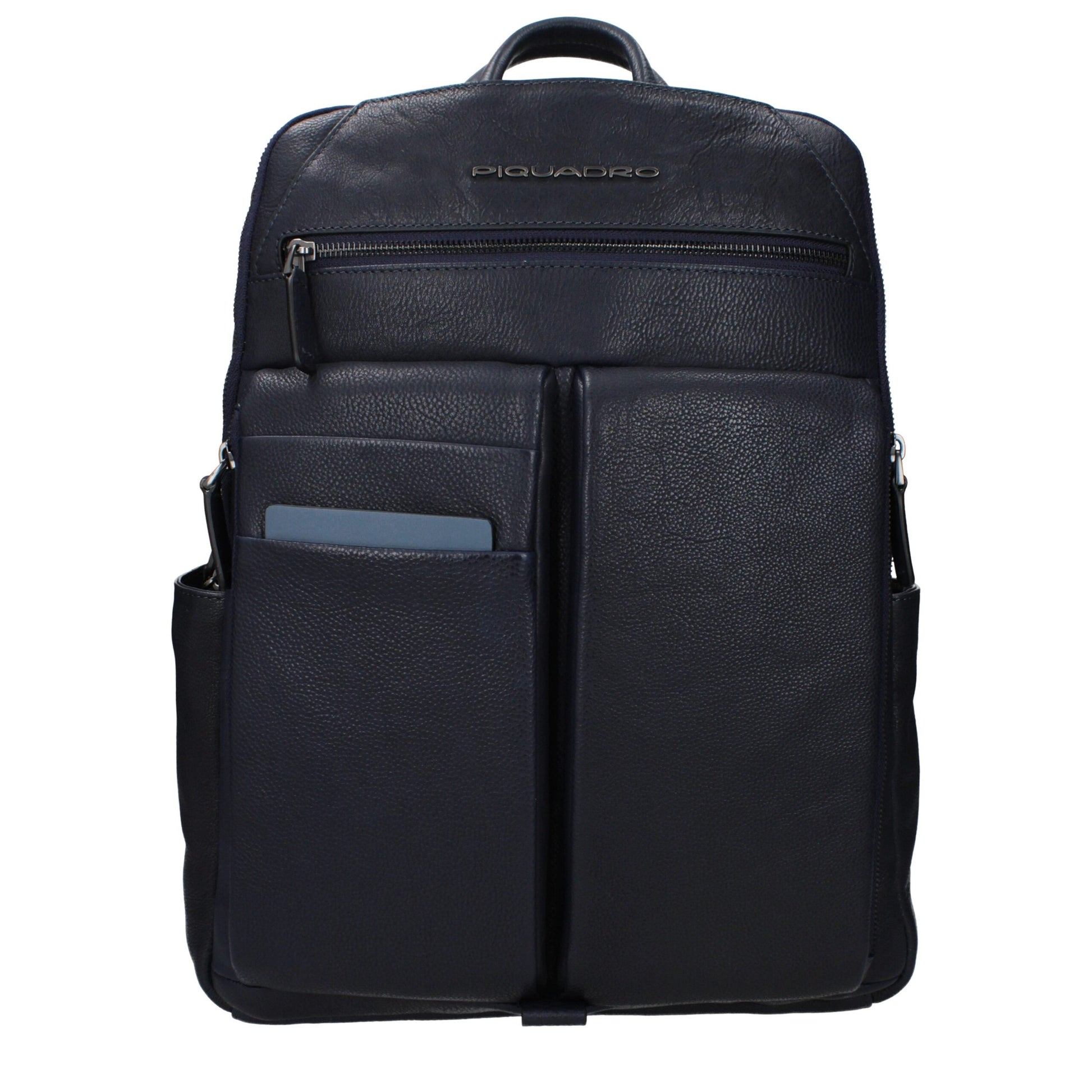 Piquadro Blue Leather Backpack