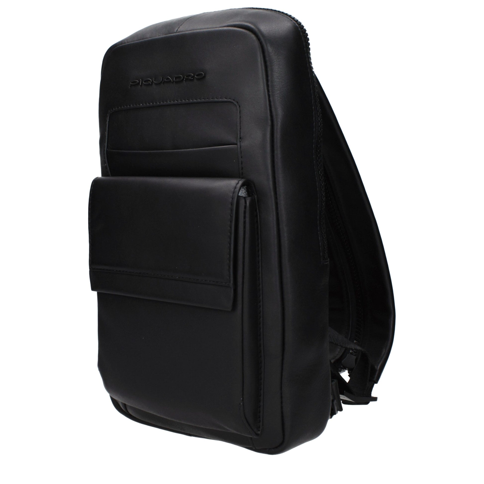 Piquadro Black Leather Backpack